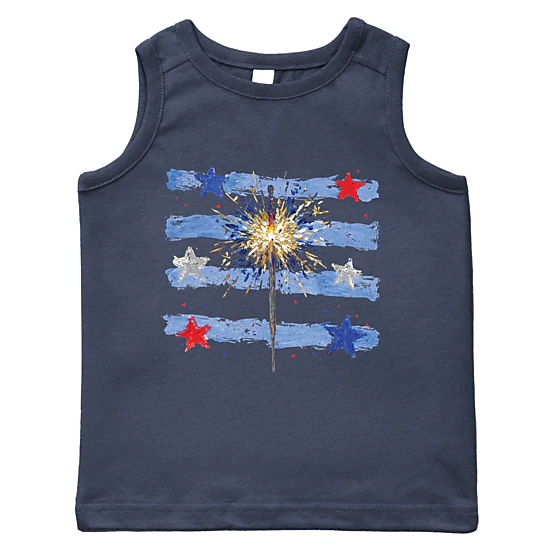 The Juniper Shop - Toddler Graphic Tank - Sparkler Stripes