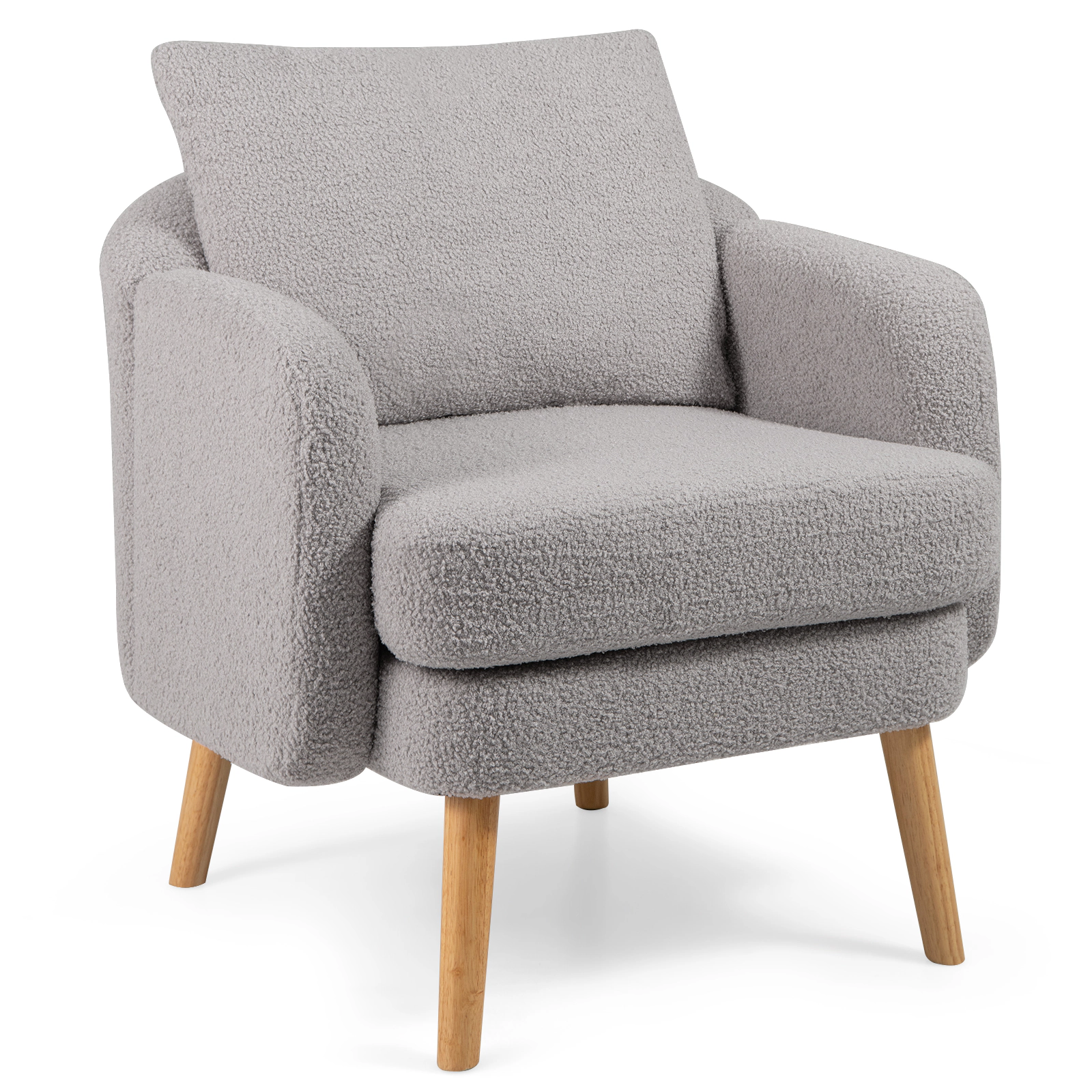 LJG Sherpa Accent Chair Modern Living Room Chair with Seat
