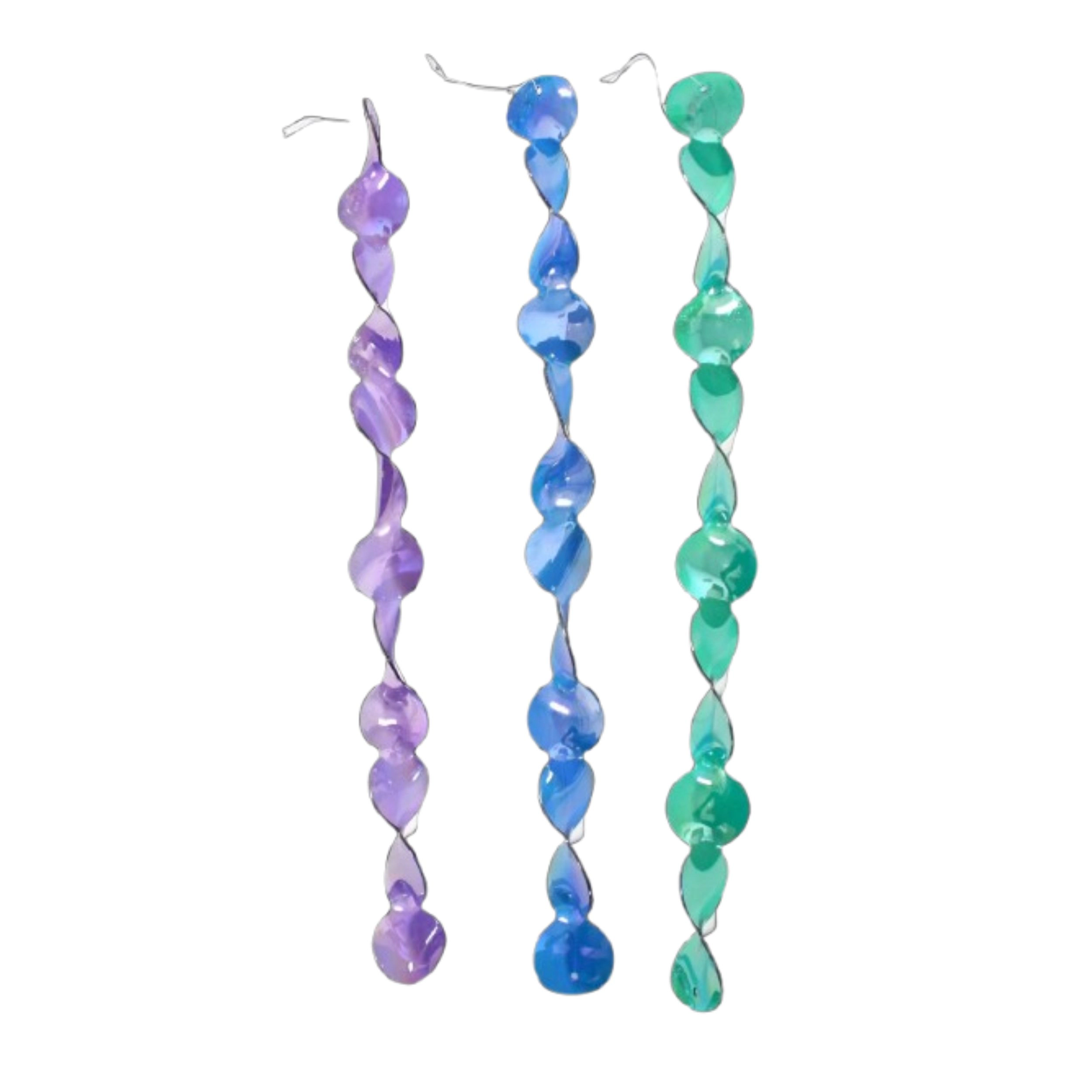 Home Collection Pack of 3 Reflective Twisting Garden Spinners 19"
