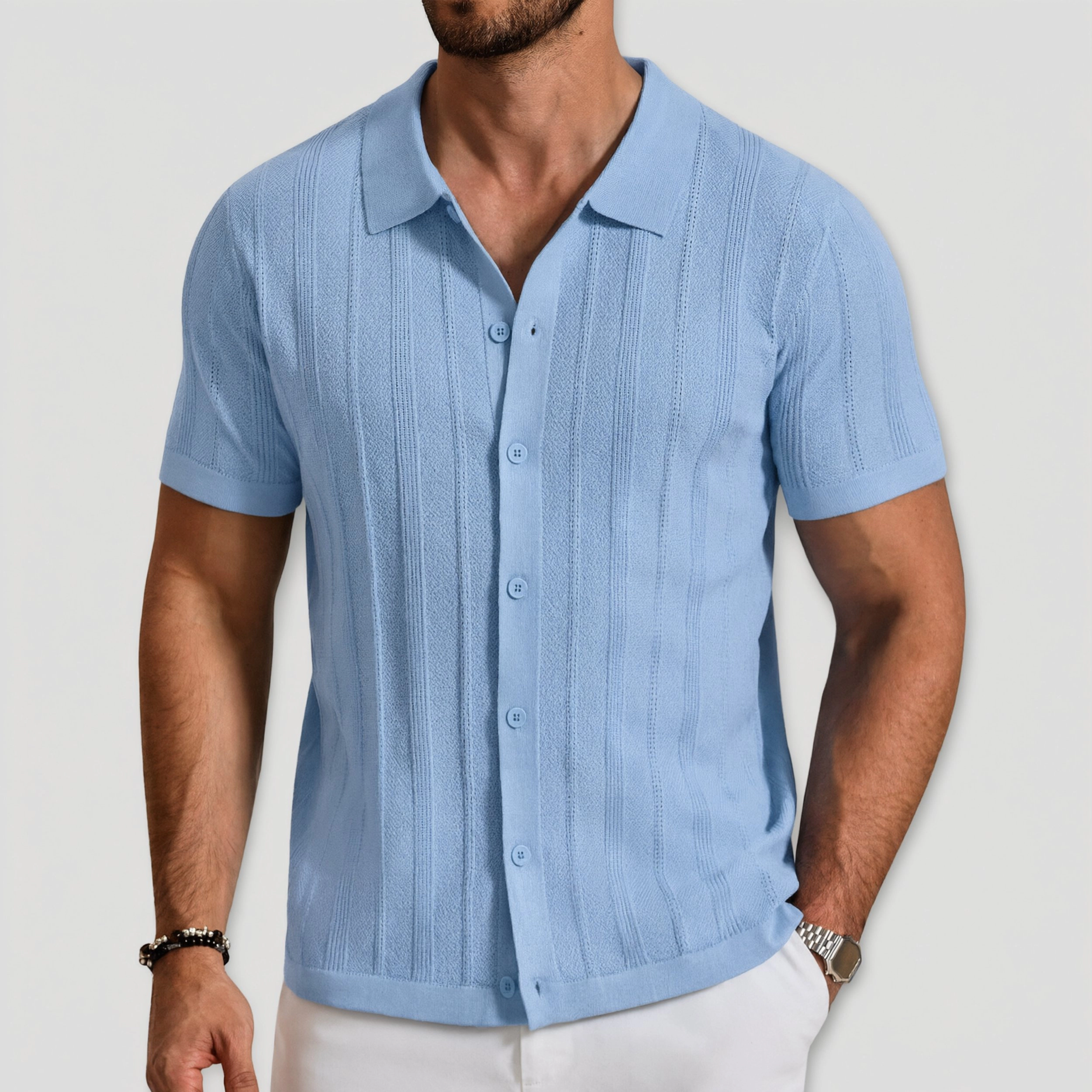 COOFANDY Men's Regular Fit Short Sleeve Knit Polo Shirt