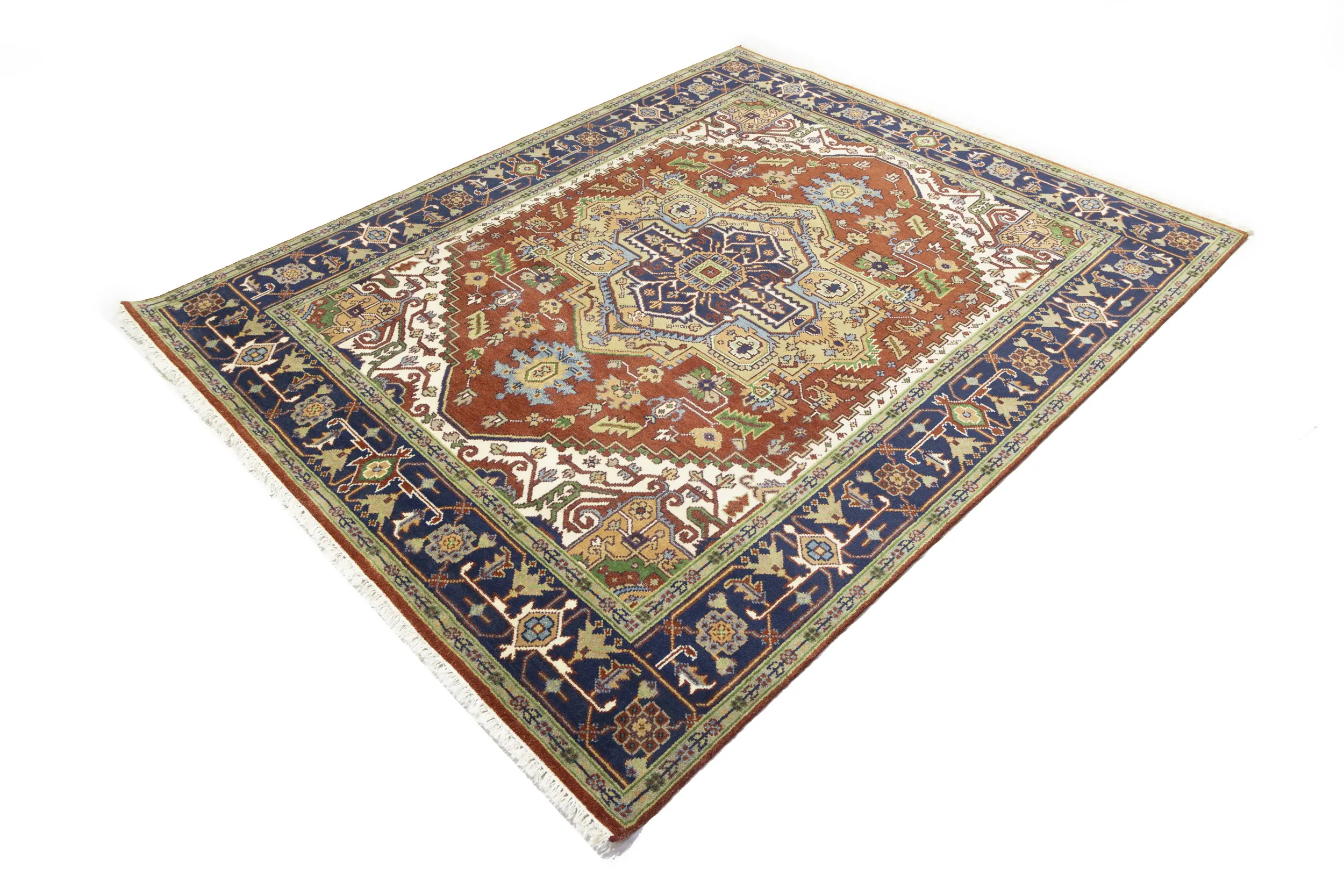 Magic Rugs 8'3 X 10'0 Rusty Red Heriz Hand Knotted Oriental Wool Rug