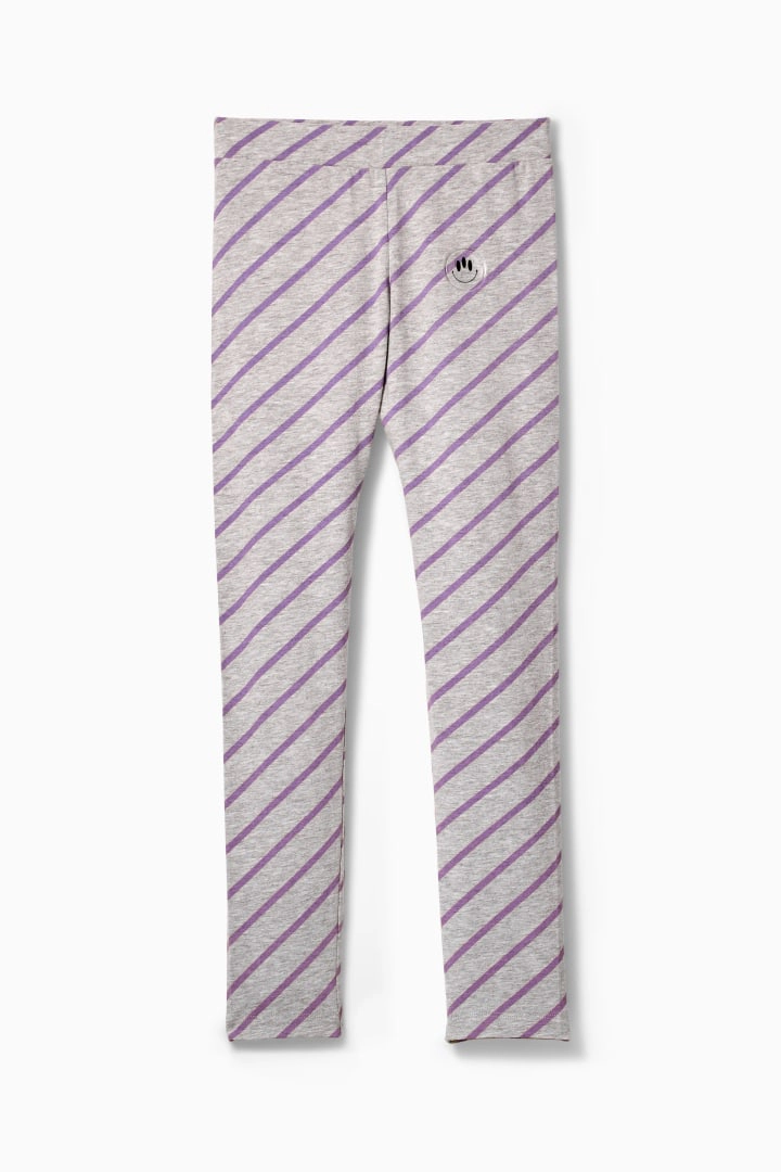 Rockets of Awesome Striped Smiley Legging for Girls