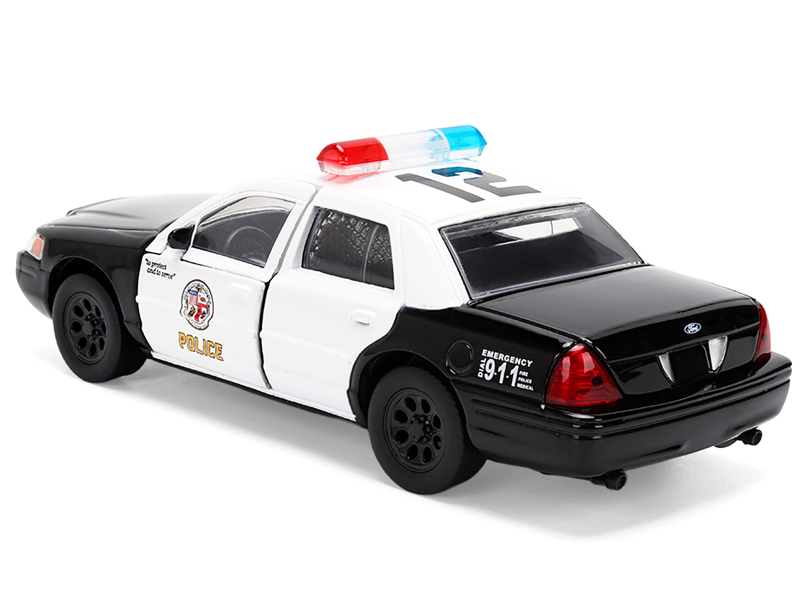 Jada Ford Crown Victoria "LAPD (Los Angeles Police Department) Black and White "The Fast and the Furious"