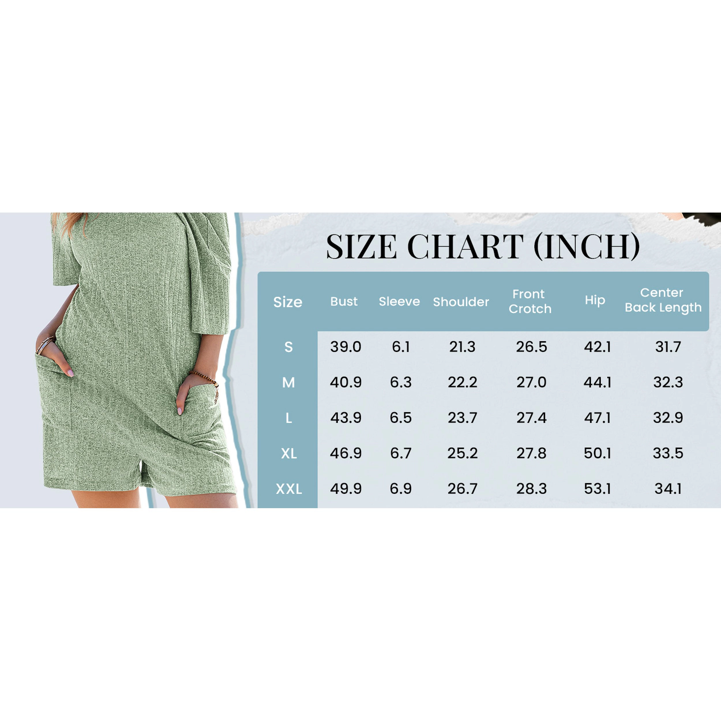 Ekouaer Women's Crew Neck Short Sleeve Ribbed Knit Romper with Pockets