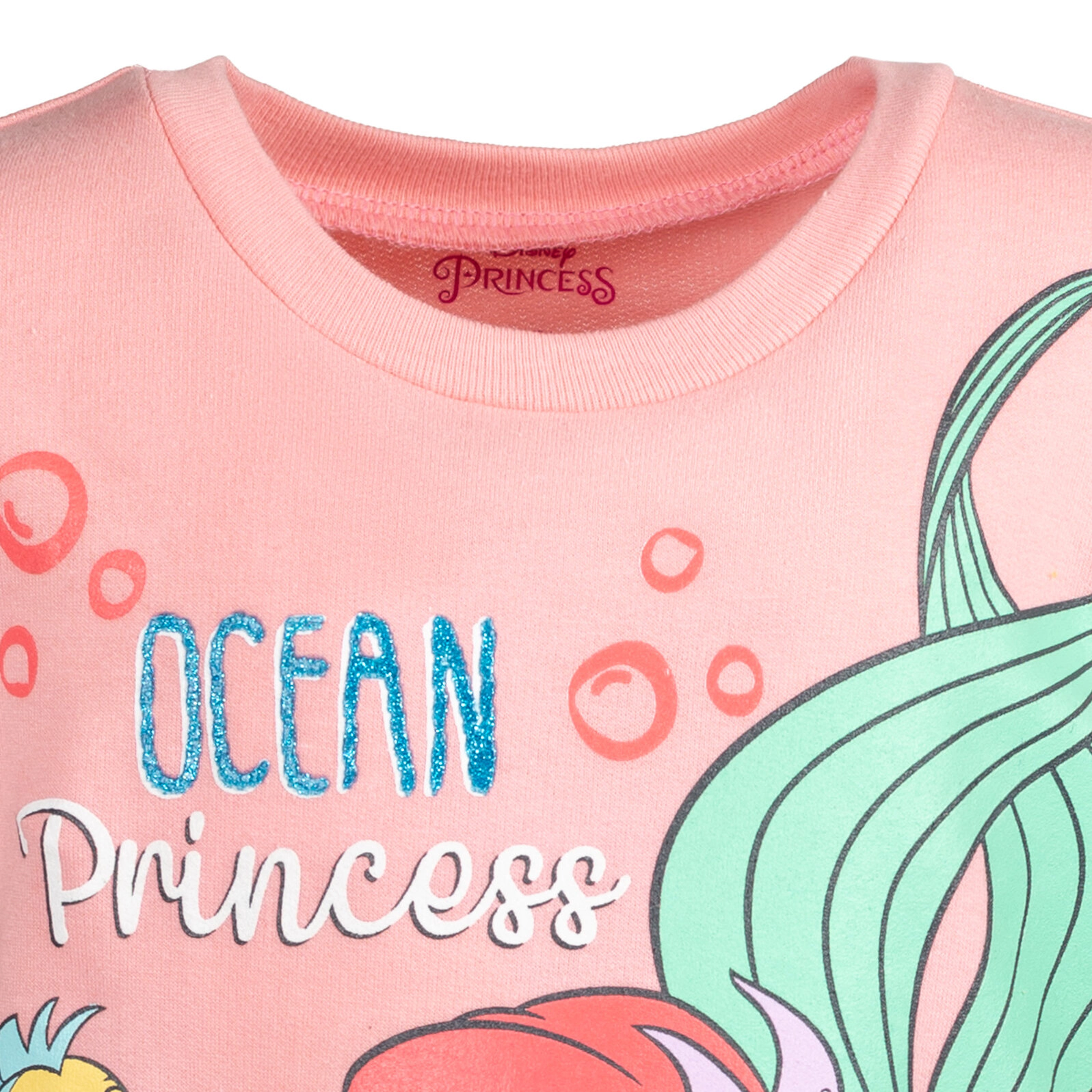 Disney Princess Girls' Glitter Short Sleeve Dress