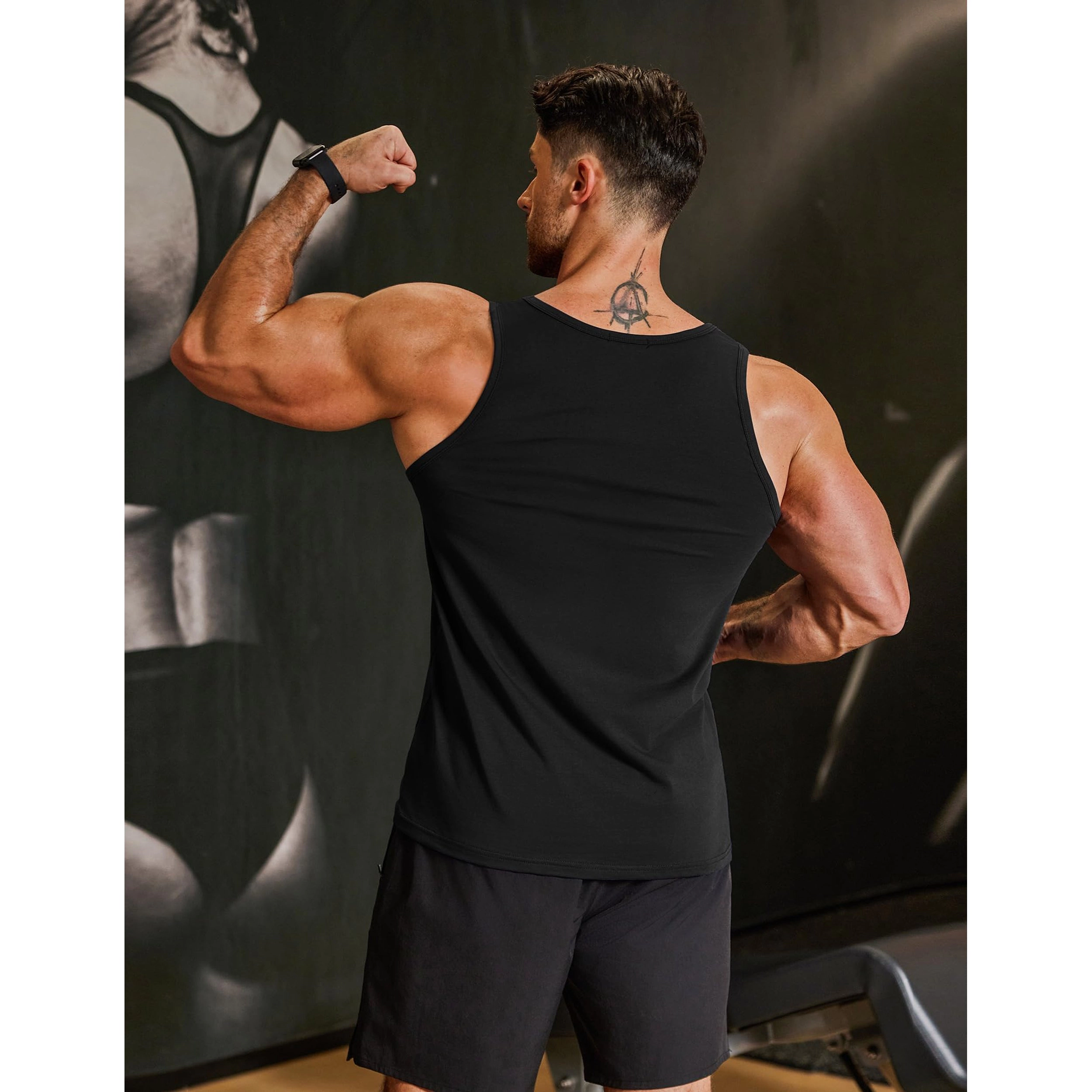 COOFANDY Men's Regular Fit Scoop Neck Sleeveless Gym Training Tank Top