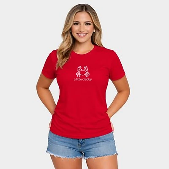 Simply Sage Market - A Little Crabby Outline - Women's Short Sleeve Graphic T-Shirt