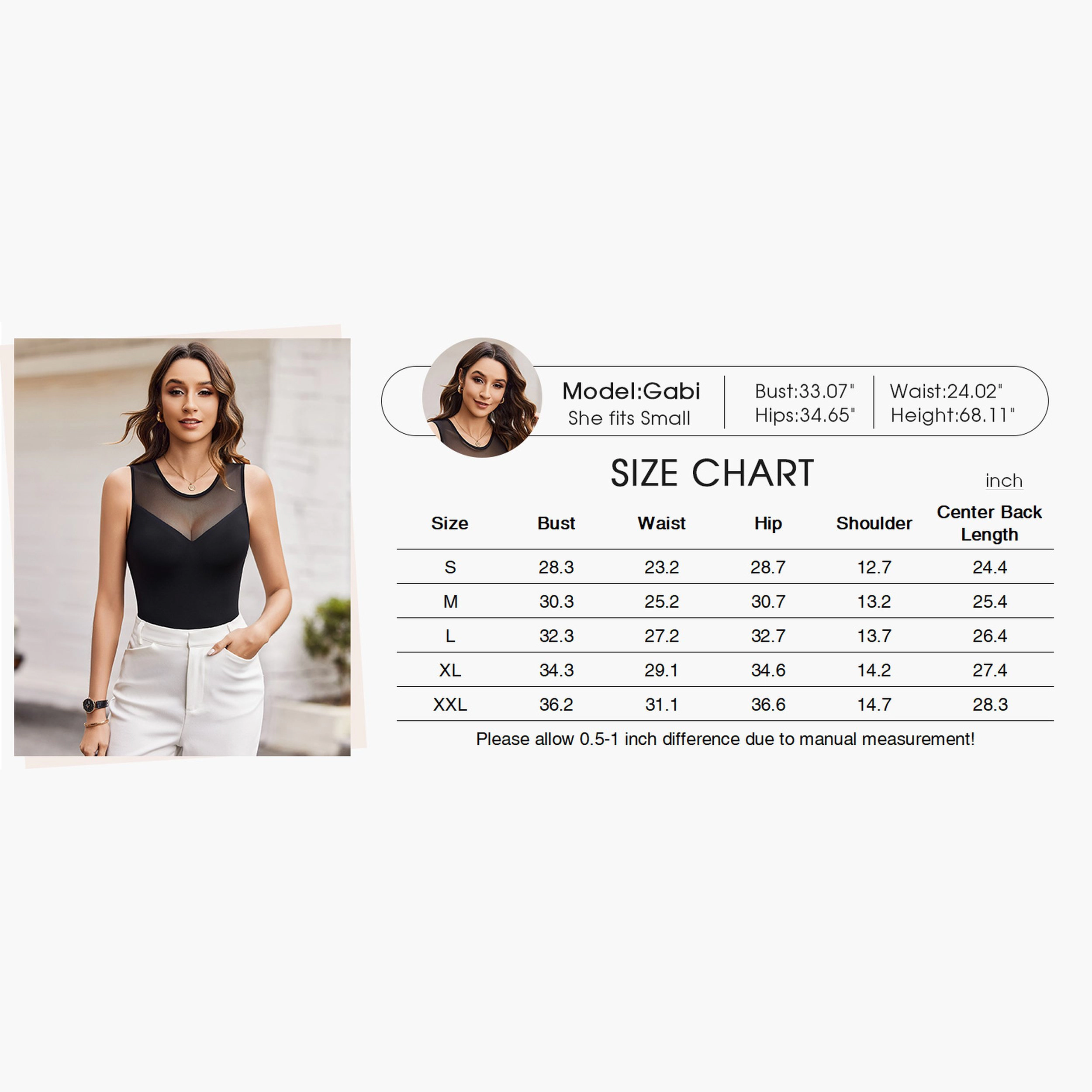Avidlove Women's Sleeveless Crew Neck Shapewear Bodysuit