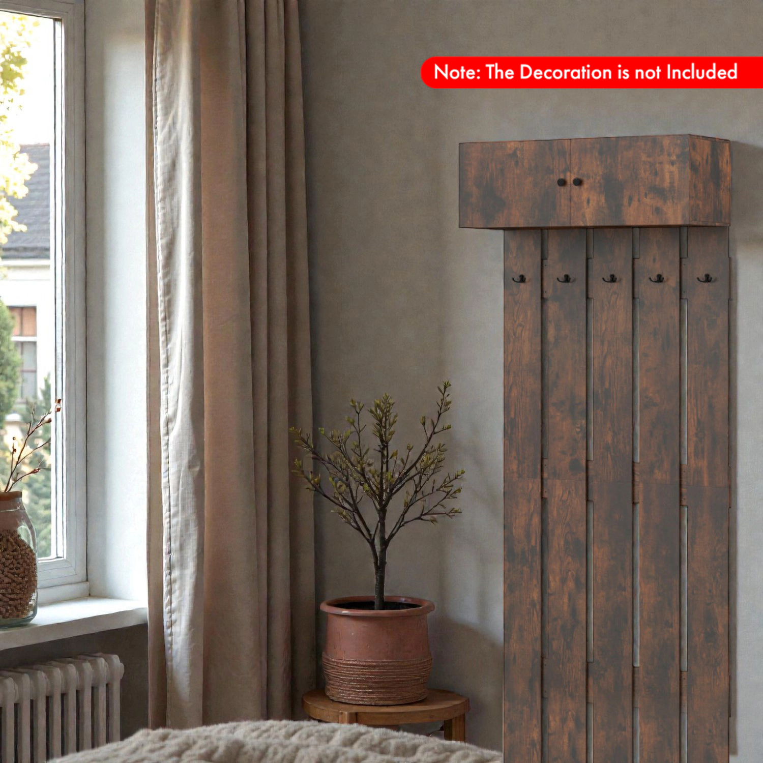 Hivvago Wall-Mounted Coat and Clothing Storage Rack