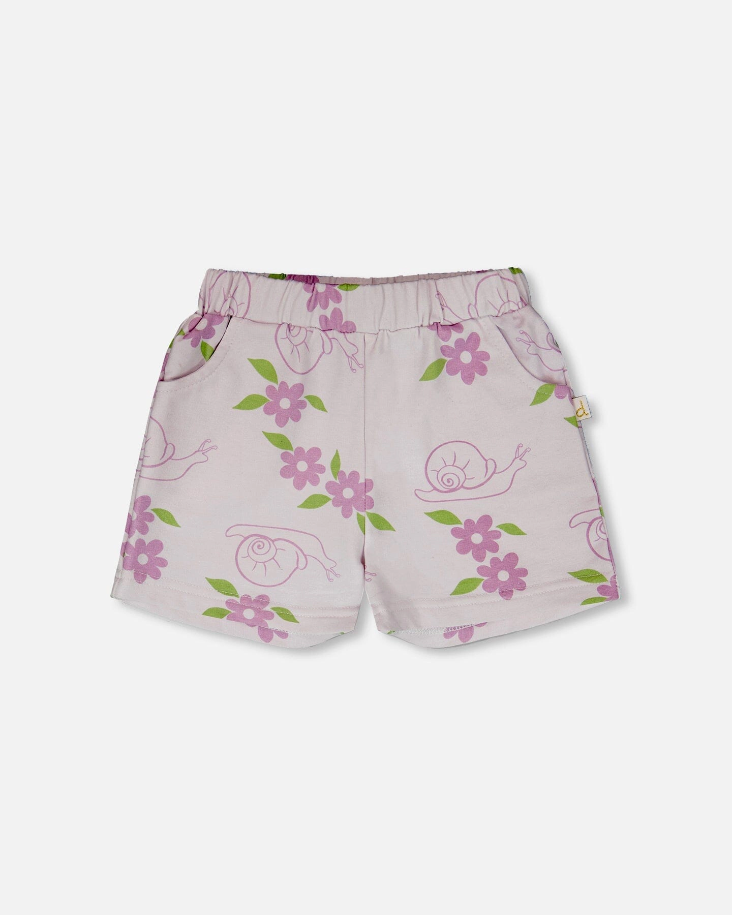 Deux par Girls French Terry Shorts Snails Print