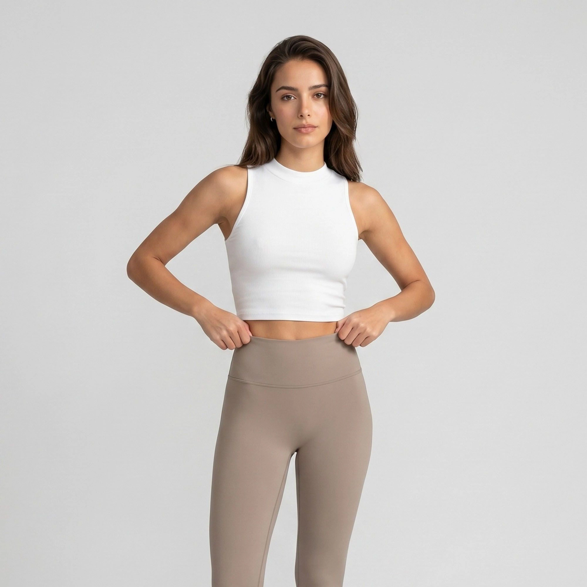Anna-Kaci Women's High Waist Leggings with Back Contour Seam and Smooth Stretch Fit
