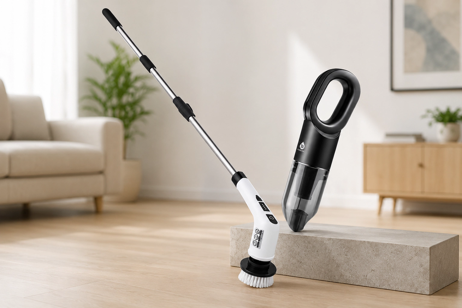 Pursonic Unisex Portable Cleaning Duo: Cordless Handheld Vacuum Cleaner & Power Scrubber