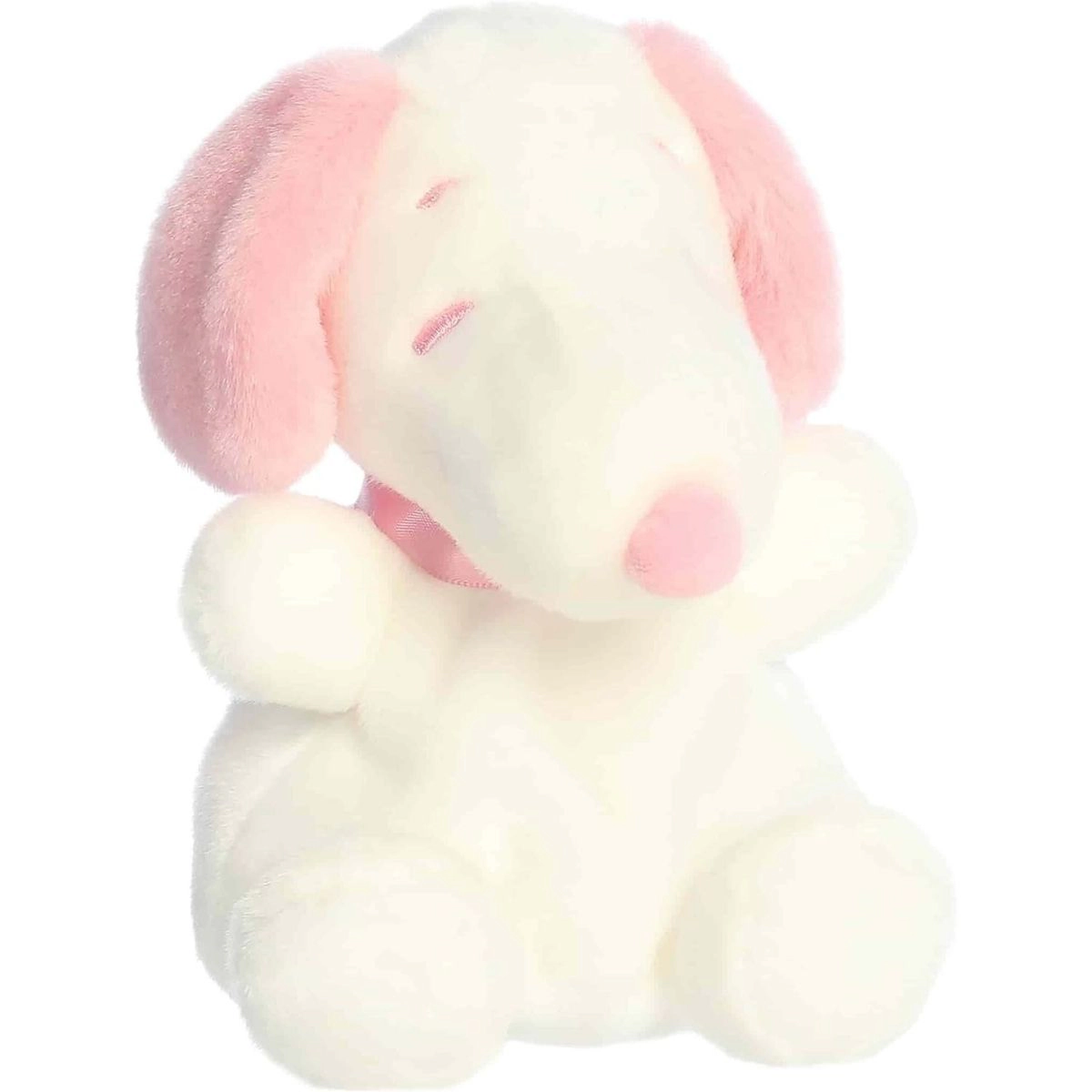 Aurora Palm Pals Peanuts Snoopy Pink & White Stuffed Animal - 5-Inch Plush