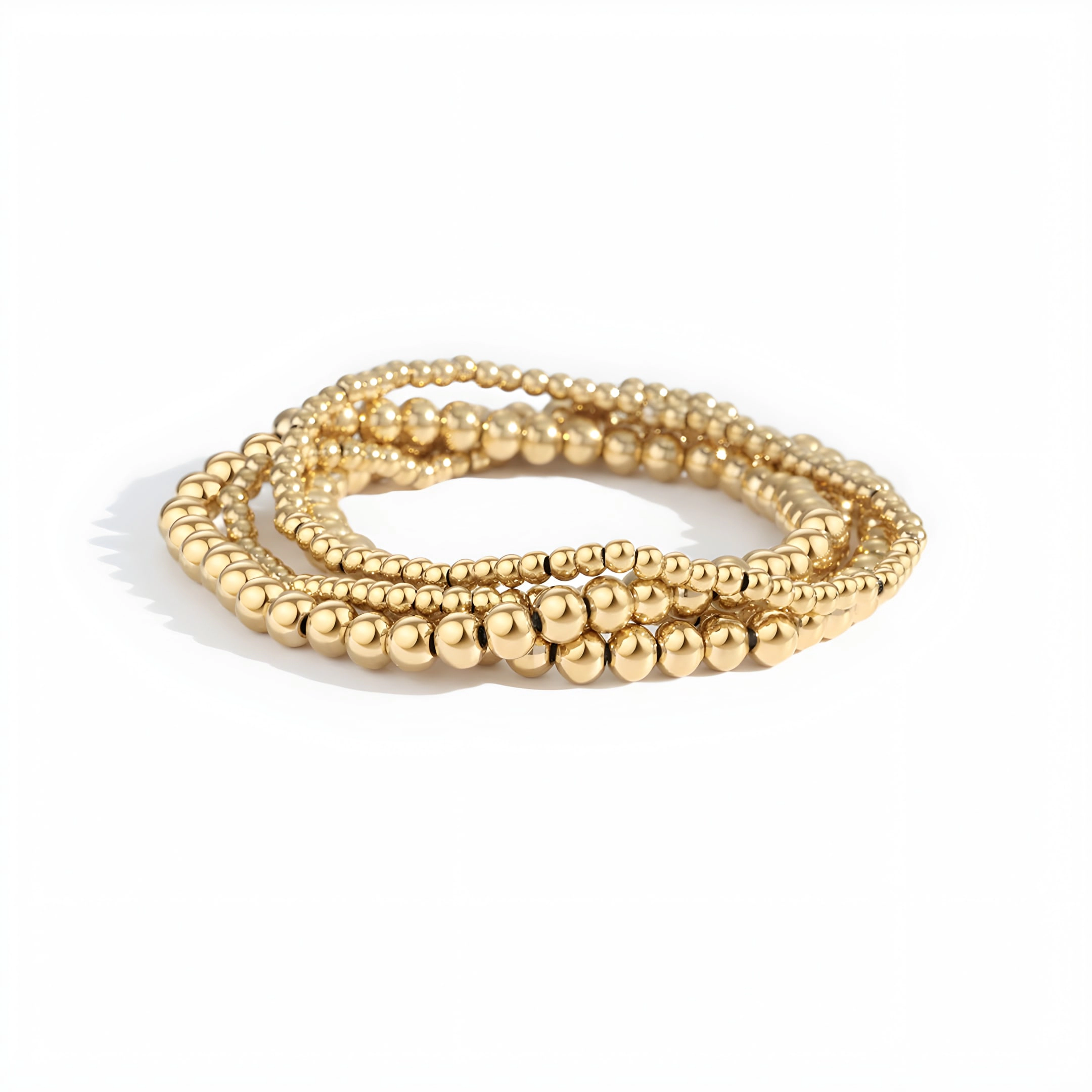 Mint & Lily Women's 3mm 5mm Beaded Bracelet Stacking Set