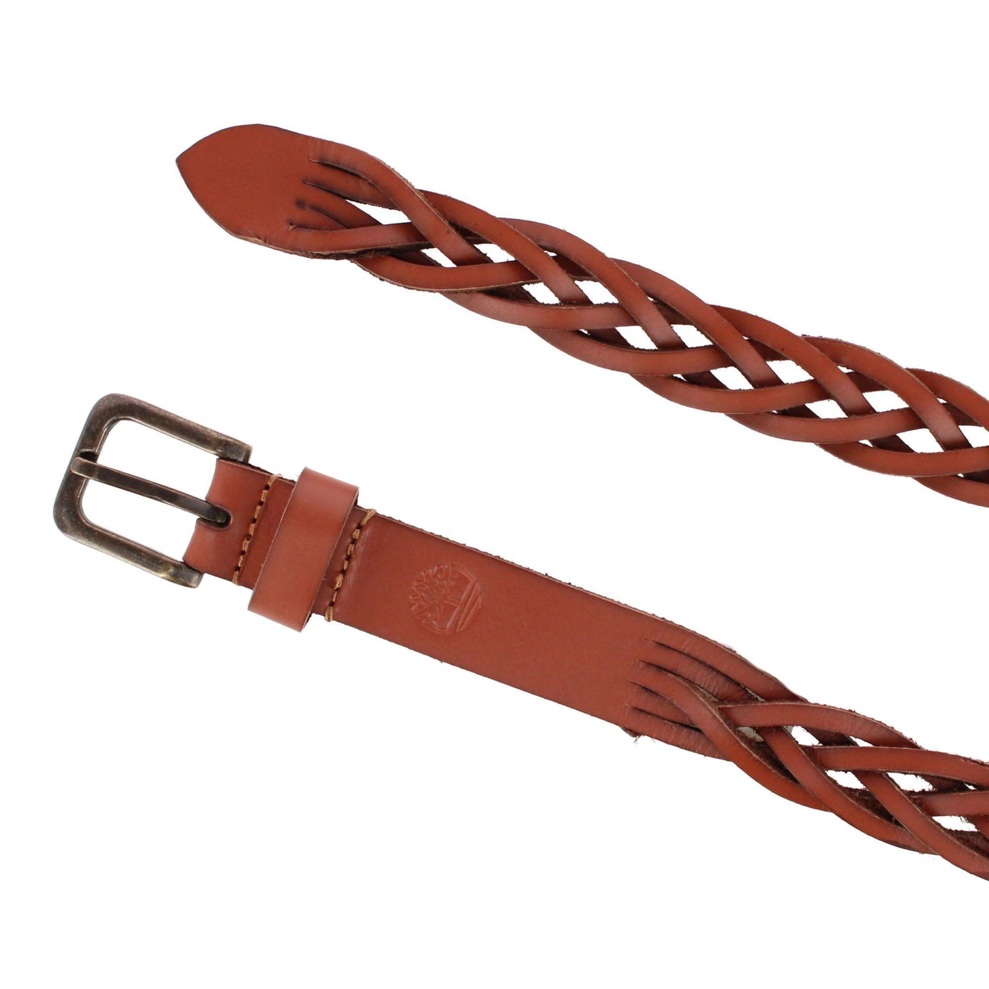 Timberland Women's 25mm Braided Casual Leather Belt