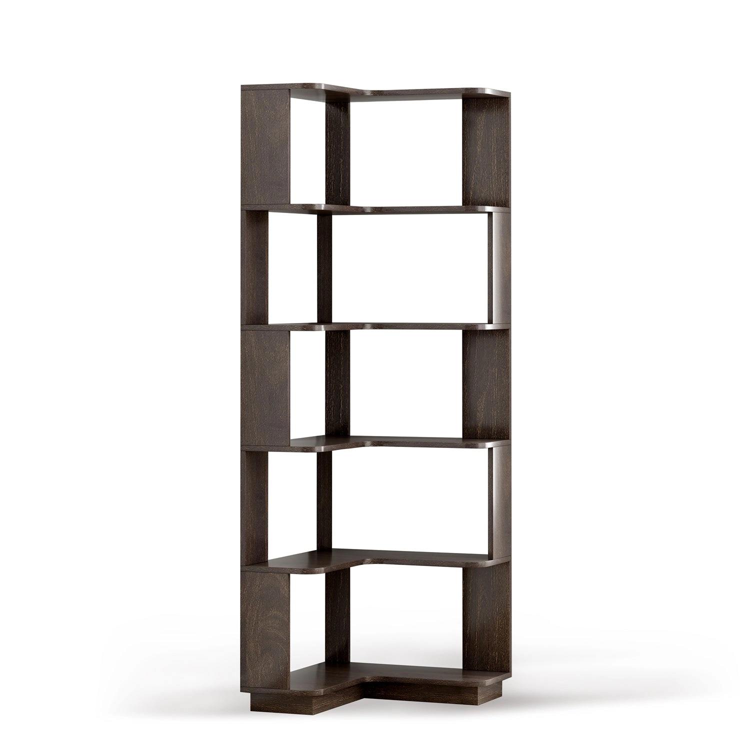 GBruno 6-Tier L-Shaped Corner Bookshelf