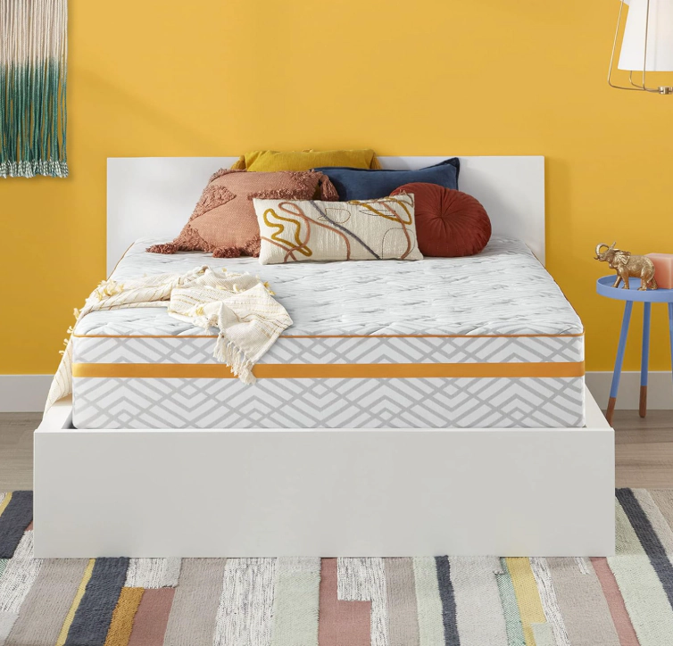 Simmons Amazon Premium Hybrid Memory Foam Mattress, 12-Inch, Queen Size, Individually Wrapped Coils