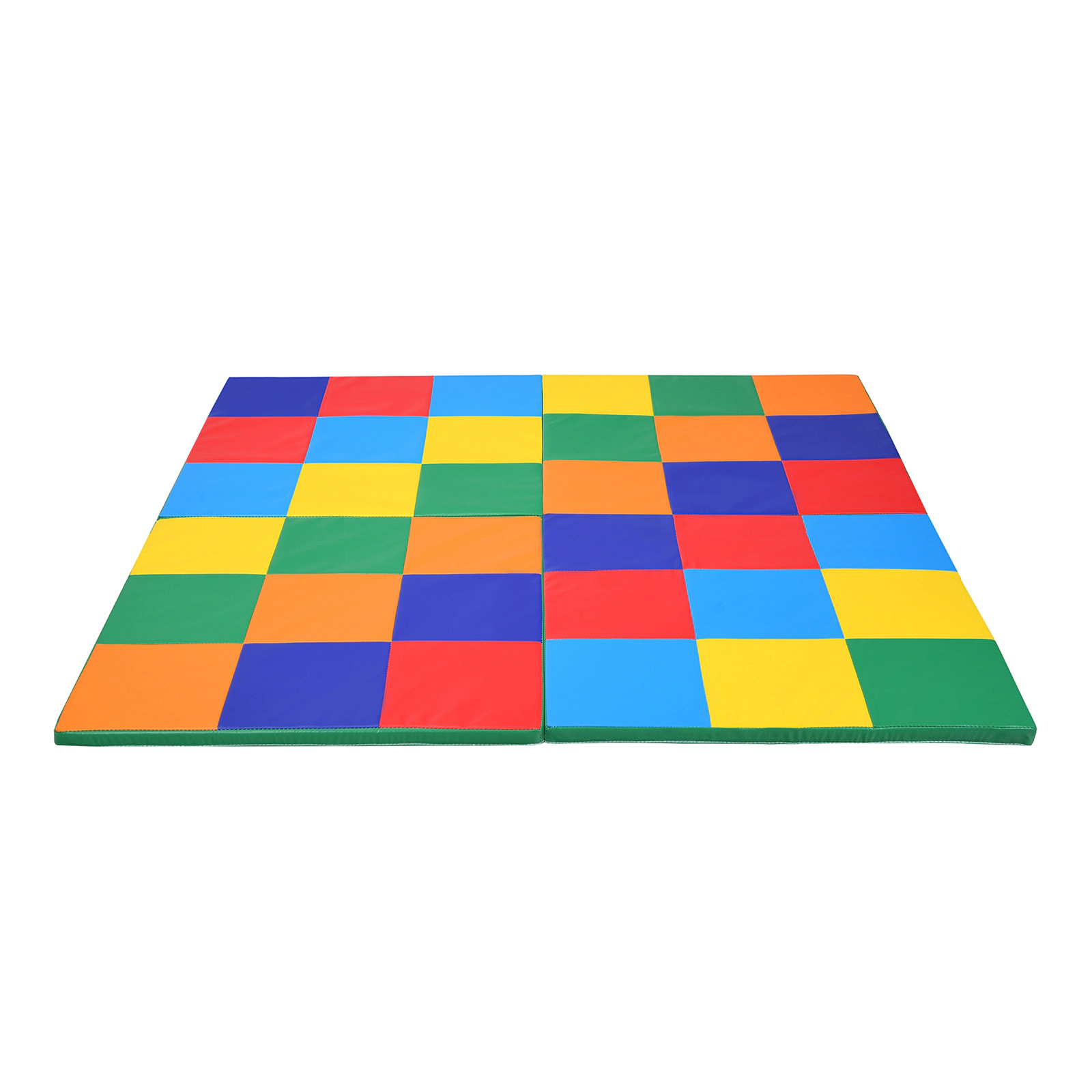 SUGIFT Baby Multicolor Folding Foam Play Mat with Hook and Loop Fasteners 58-in W 58-in D 1-in H Ages 9 Months+