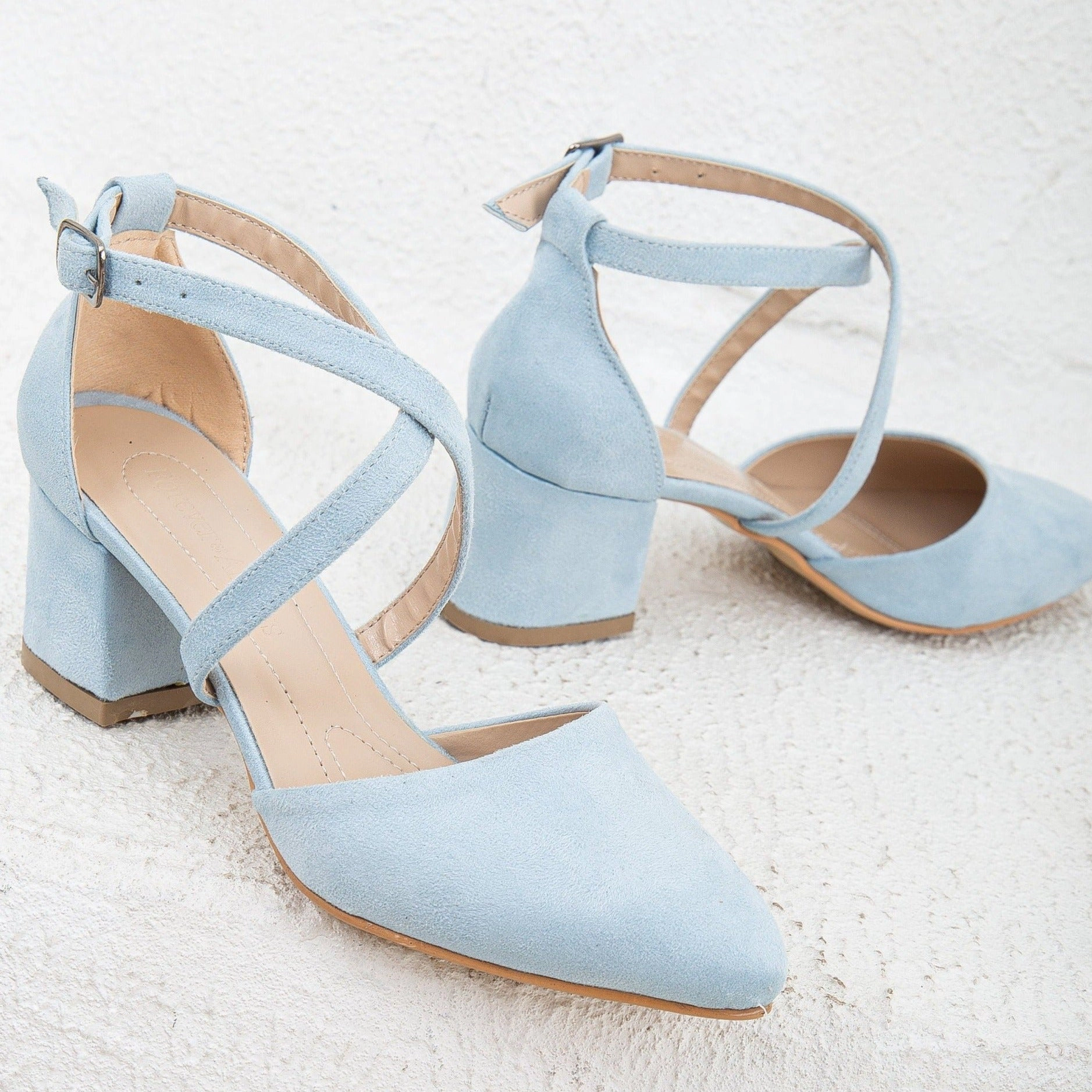Forever & Always Womens Dolly Low Block Heel Pumps
