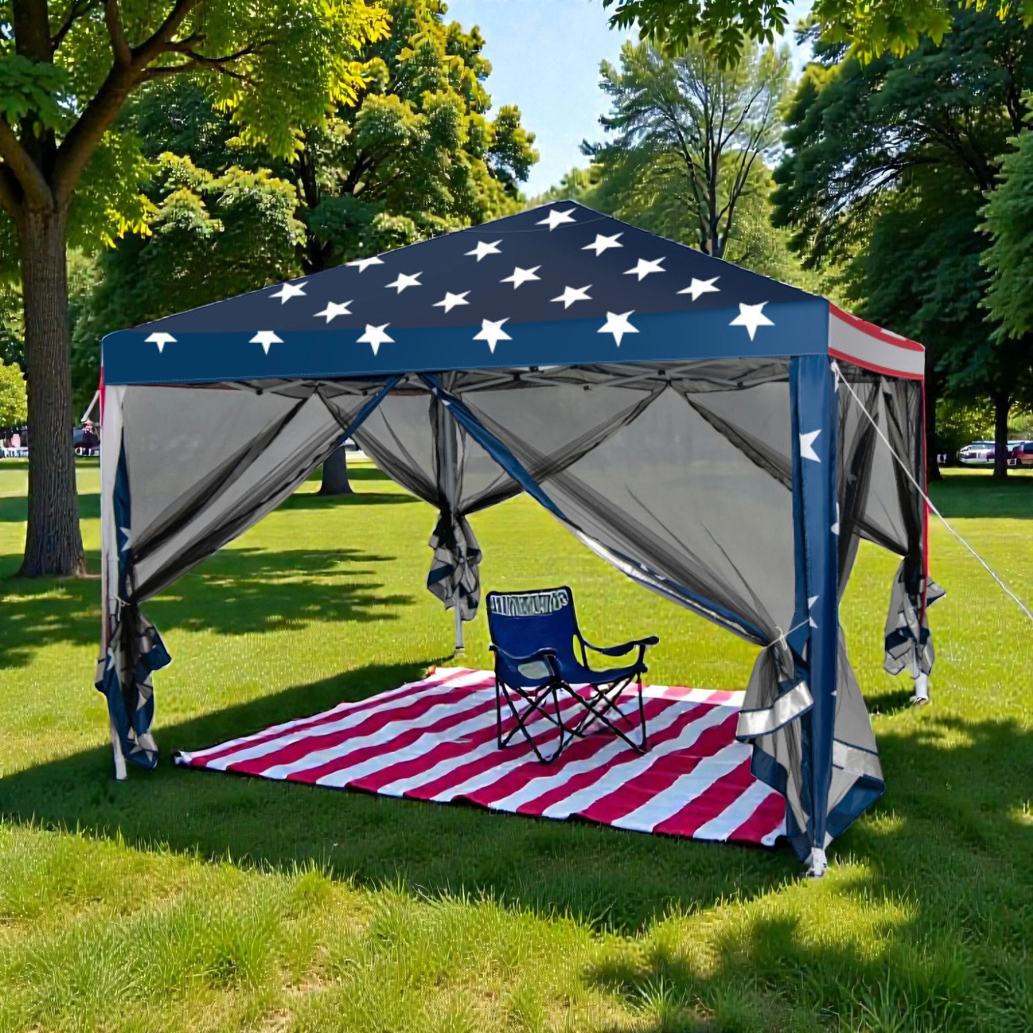 Hivvago Easy Setup Canopy Tent with Protective Mesh
