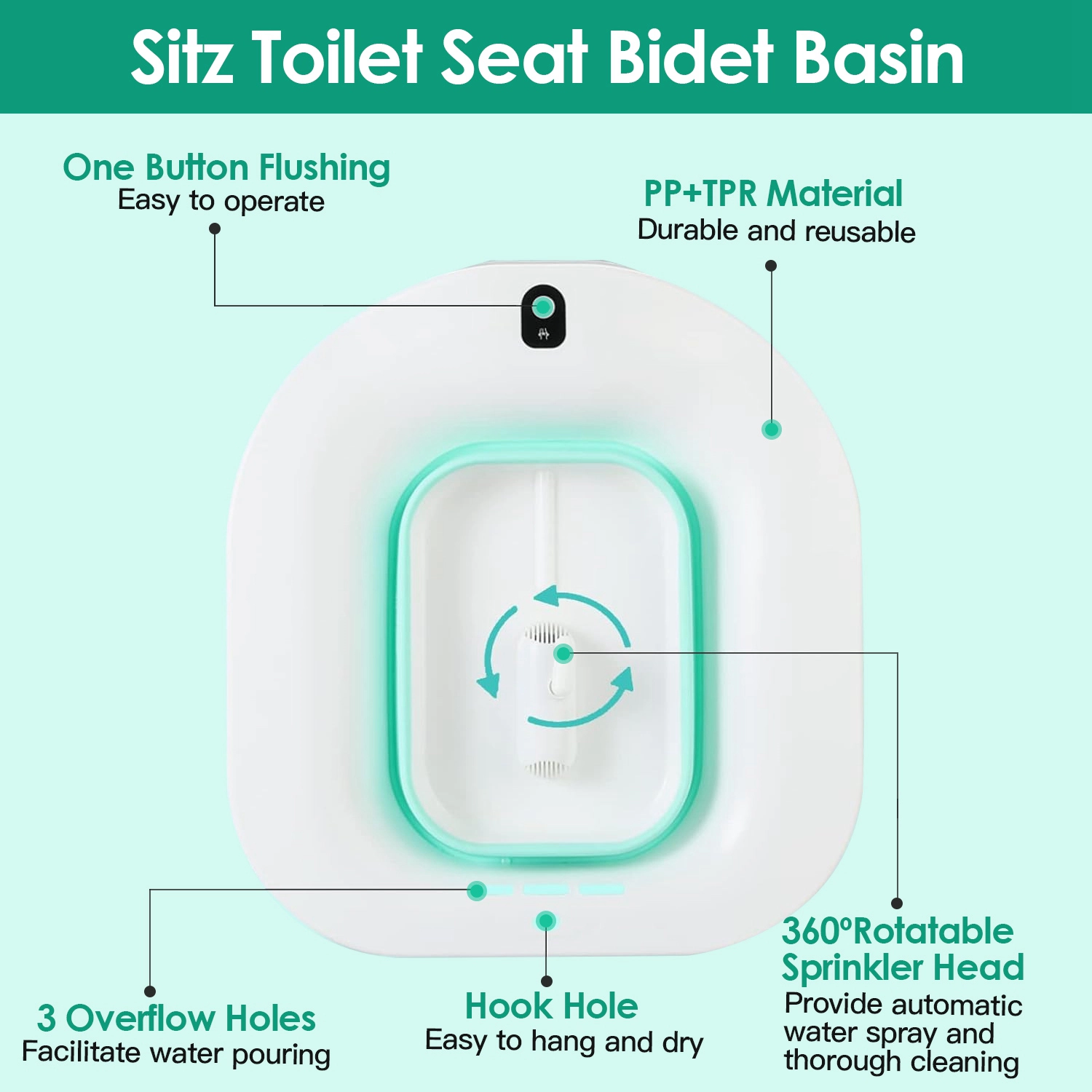 GBruno Foldable Sitz Bath Basin With Spray