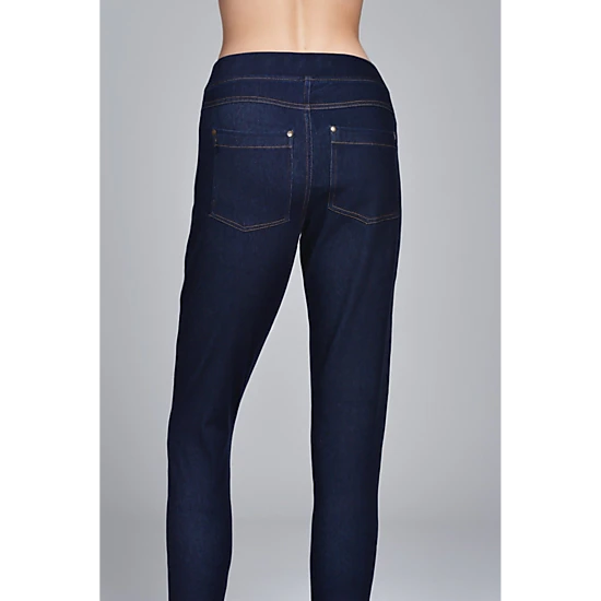 DressAtR Women's Navy Blue Denim Stretch Skinny Fit Full Length Pant