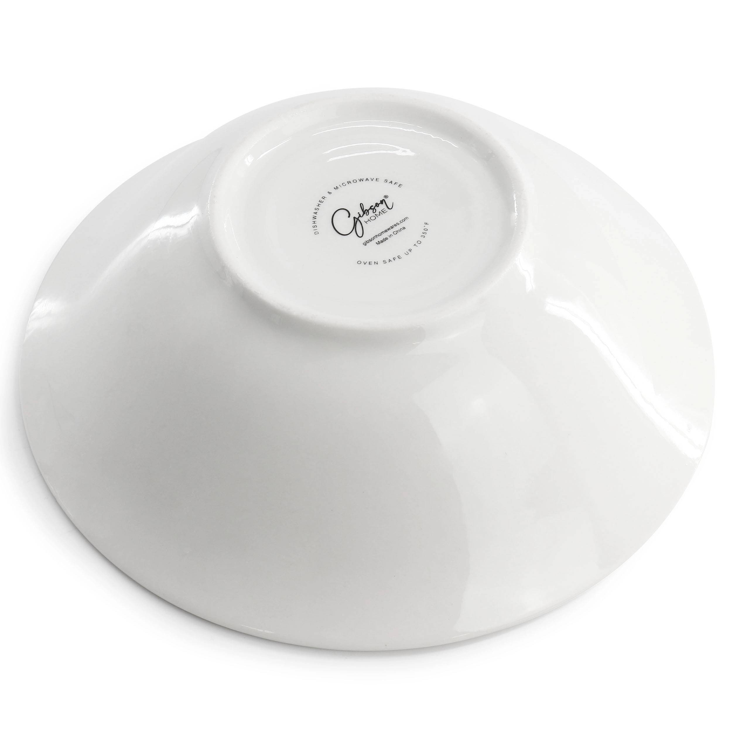 Gibson Home Wintercap 12 Piece Fine Ceramic Dinnerware Set in White