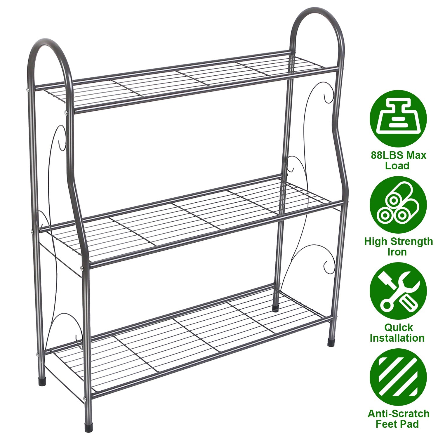 GBruno 3-Tier Metal Plant Stand Shelf Rack