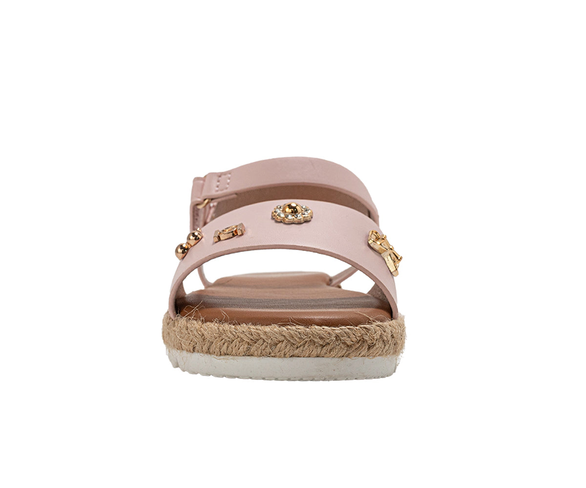 bebe Girl's Fashion Sandals - Dressy Shoes with Playful Charm Details