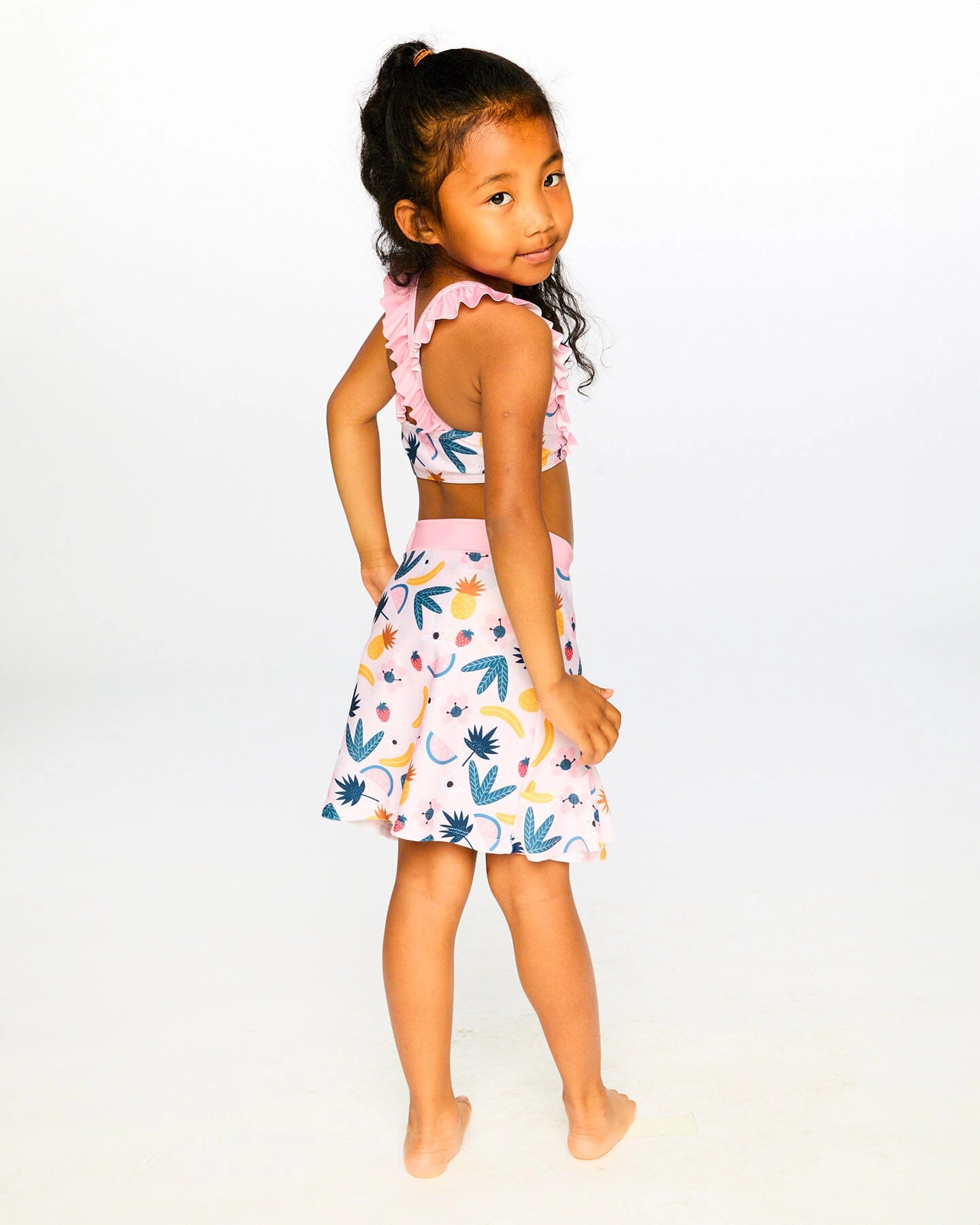 Deux par Girls Beach Skirt Cover-Up Printed Fruits