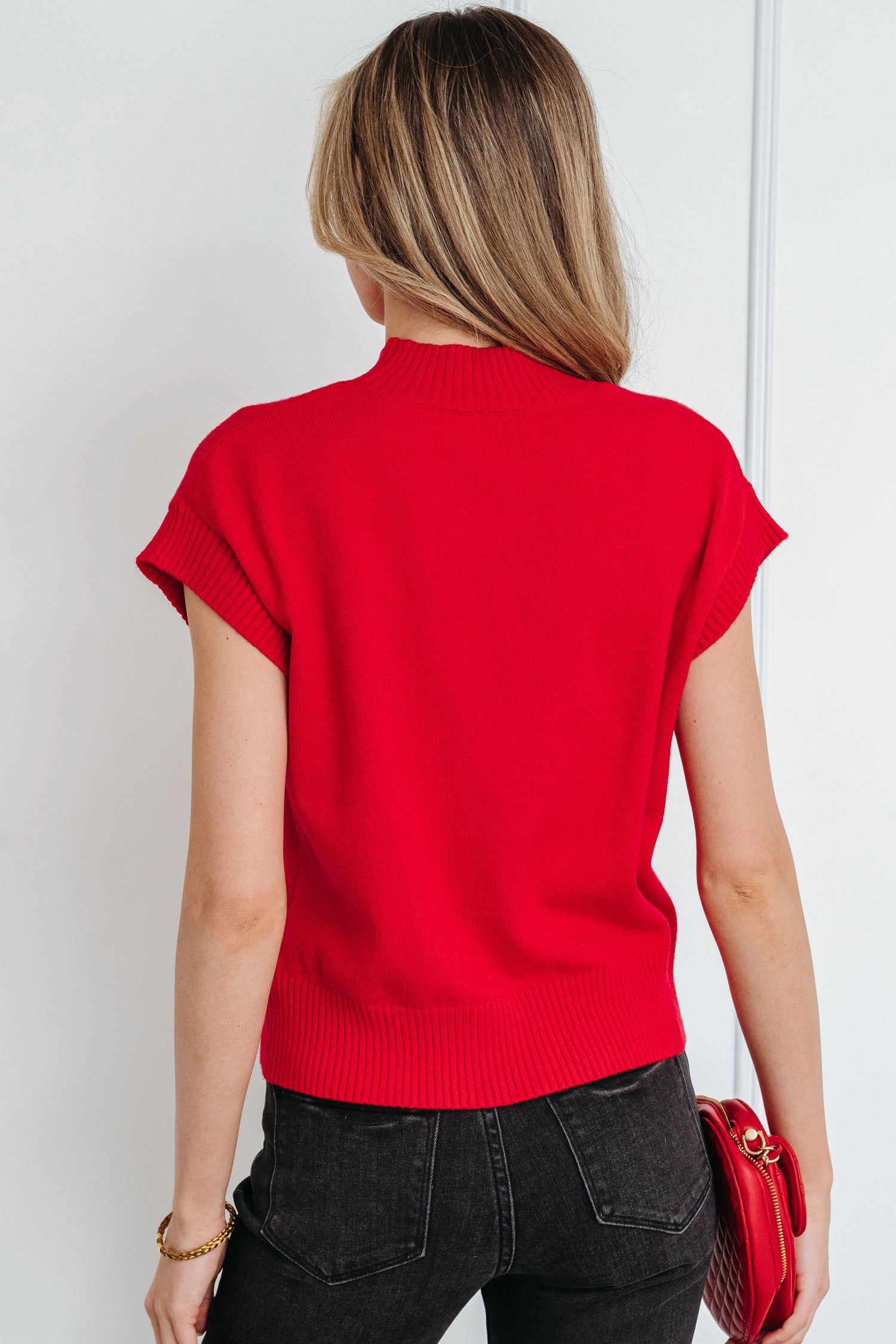Threaded Pear Women's Genevieve Cropped Short Sleeve Sweater