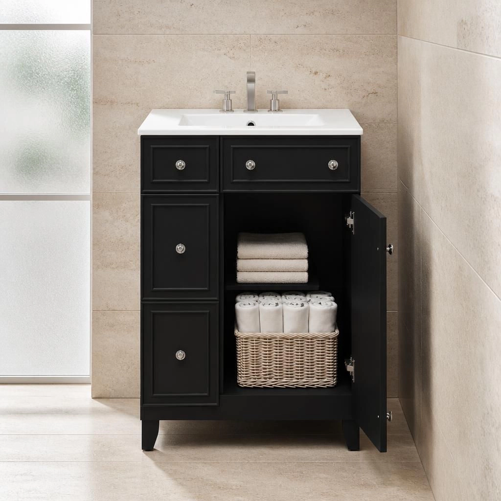 ELEMENT ACE 18.3 Inch Freestanding Bathroom Vanity Cabinet