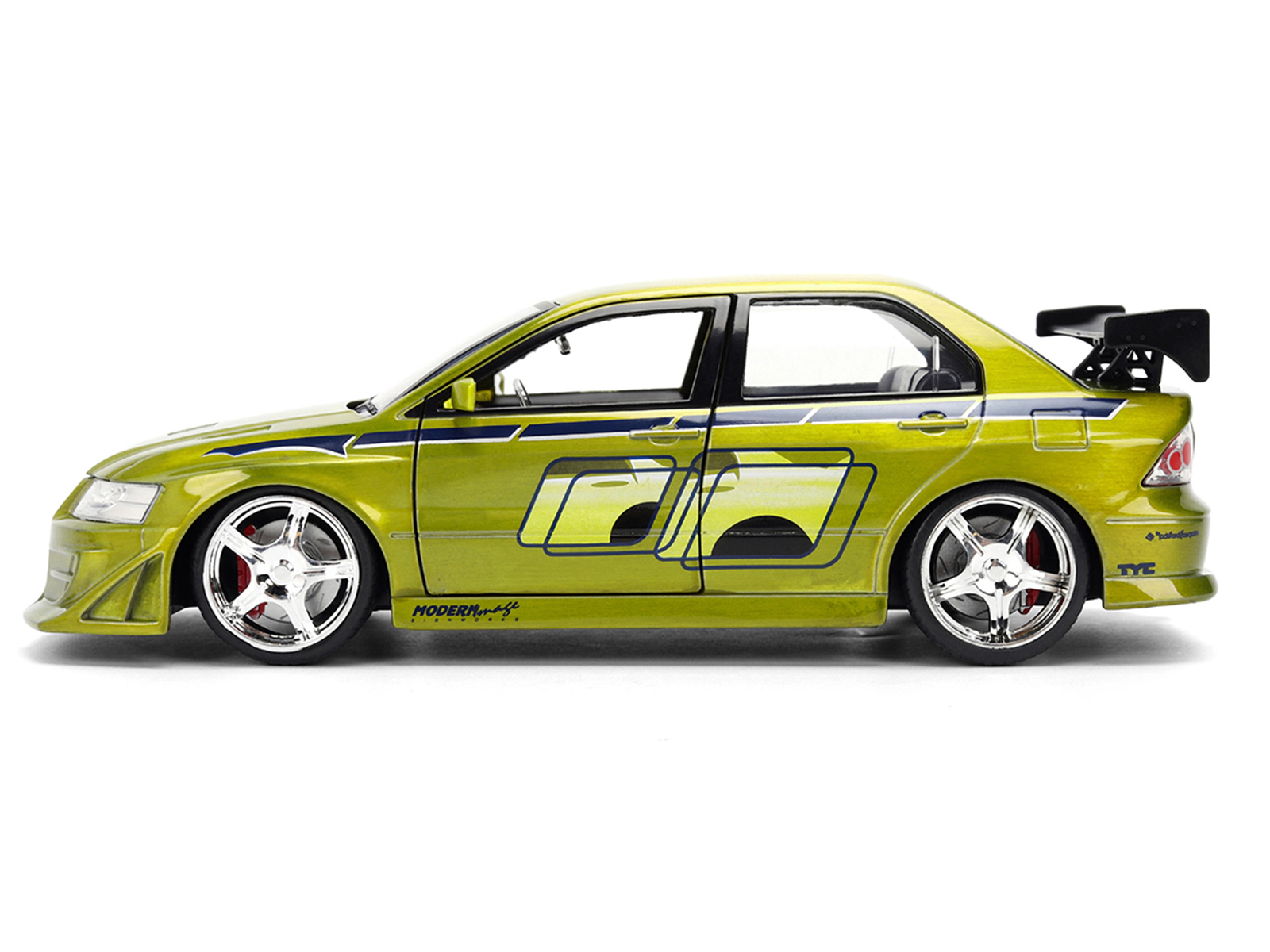Jada Brian's Mitsubishi Lancer Evolution VII Green Color Brush Finish "2 Fast 2 Furious" (2003) Movie "25