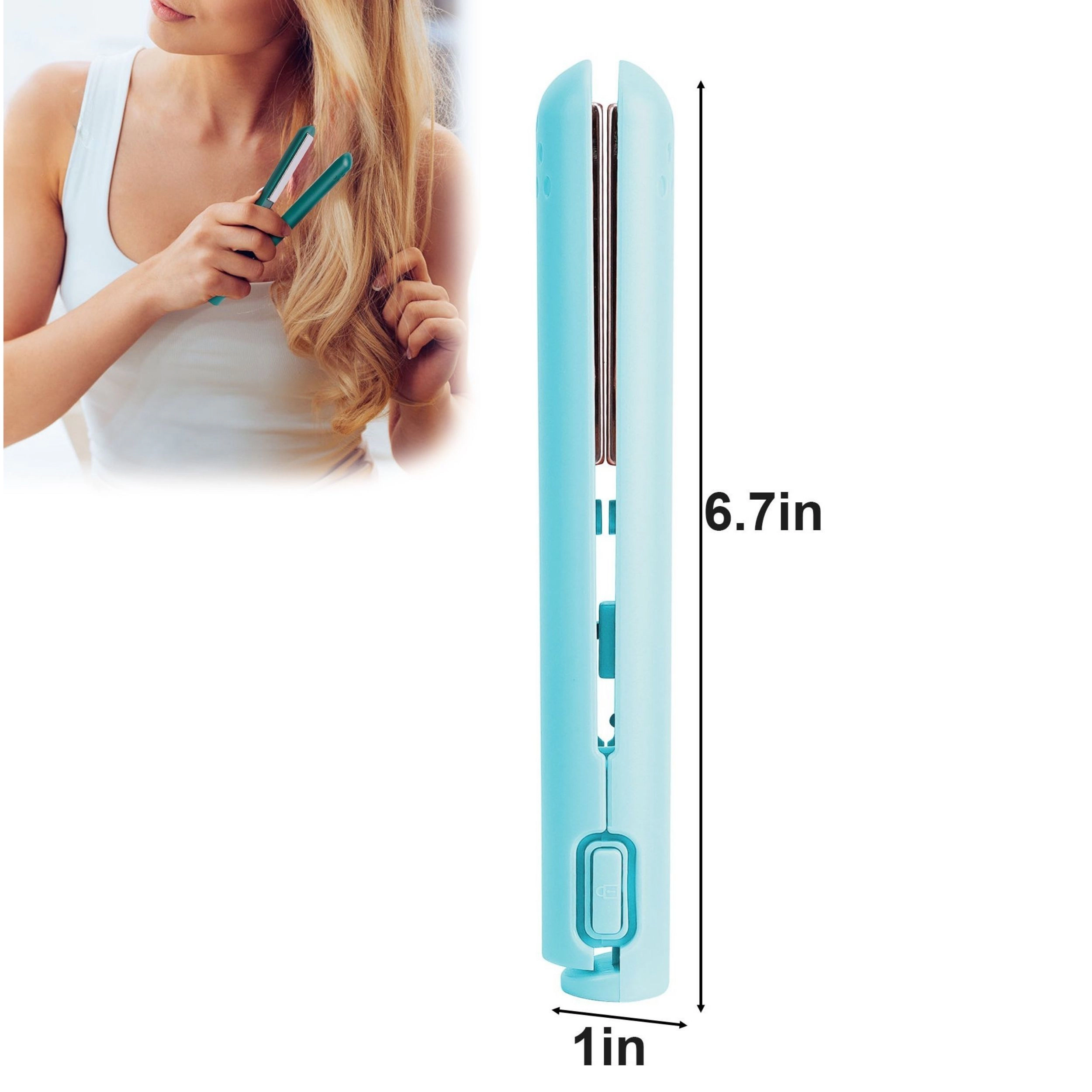 Home Collection 2 1 Cordless Mini Hair Straightener and Curler