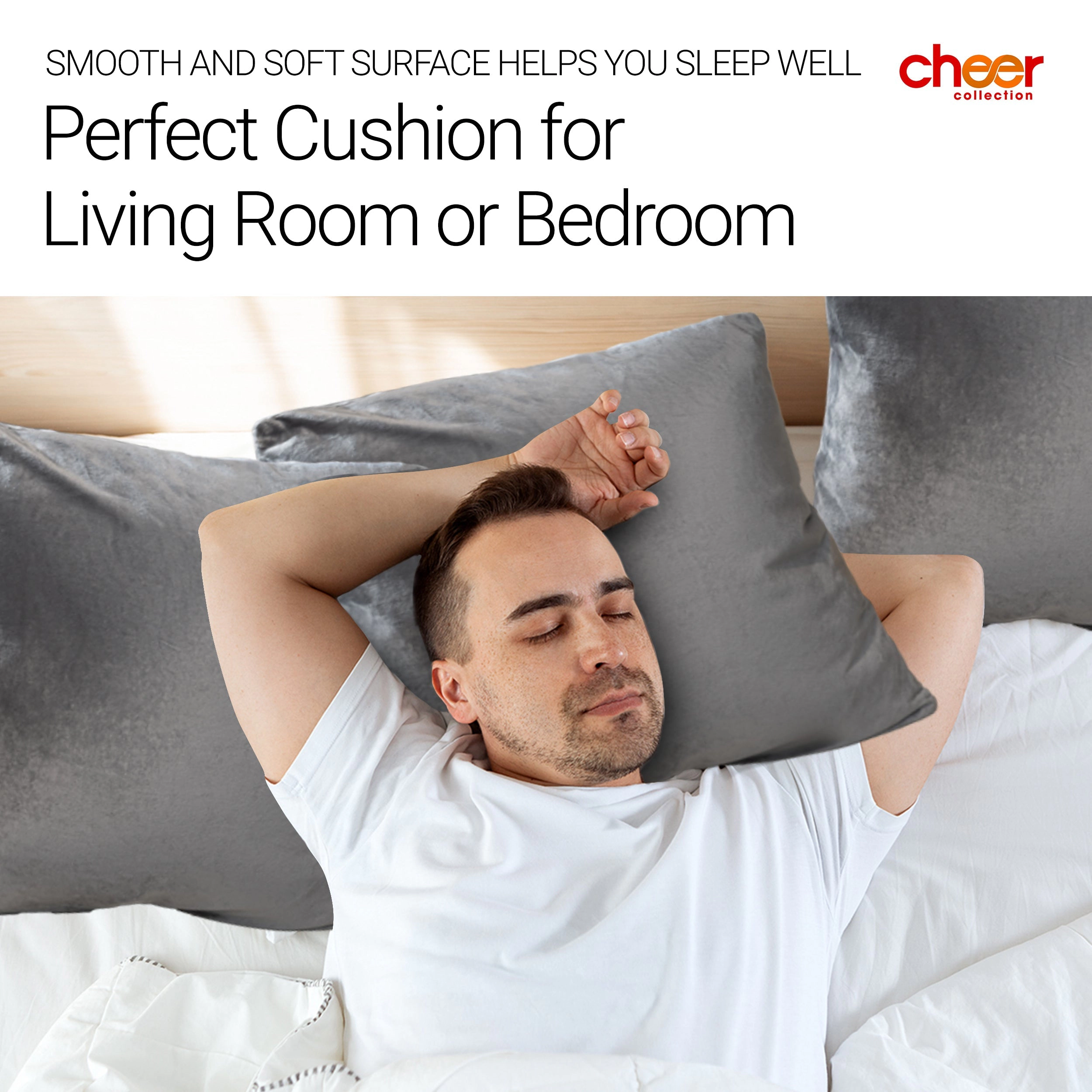 Cheer Collection Velour Accent Throw Pillow, x in