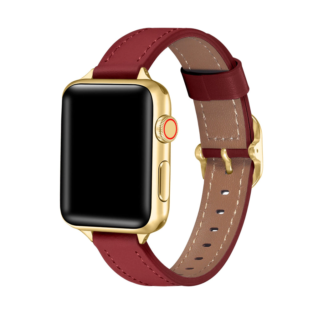 Posh Tech Womens Carmen Skinny Leather Band for Apple Watch