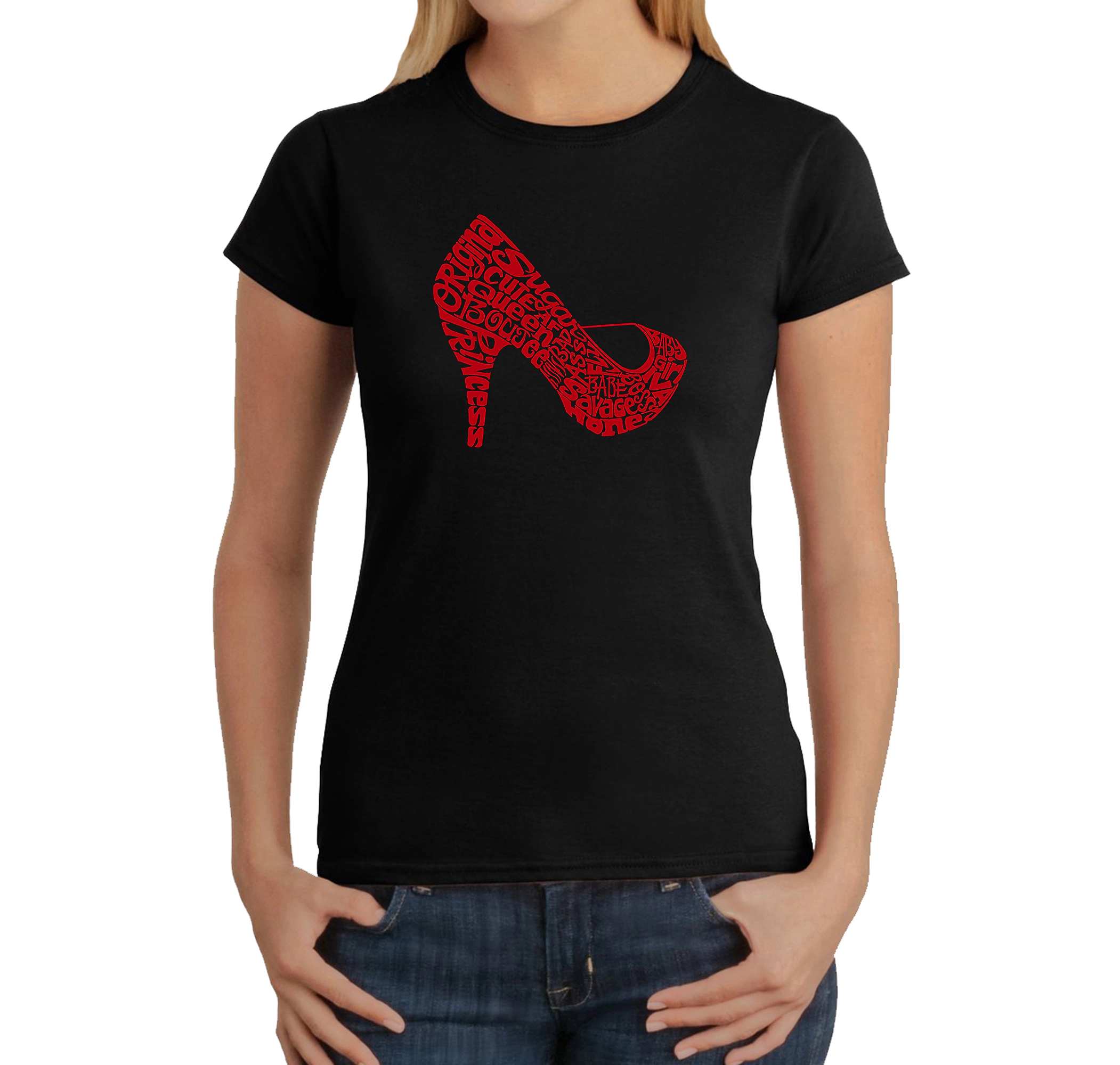LA Pop Art Women's Word T-Shirt - High Heel