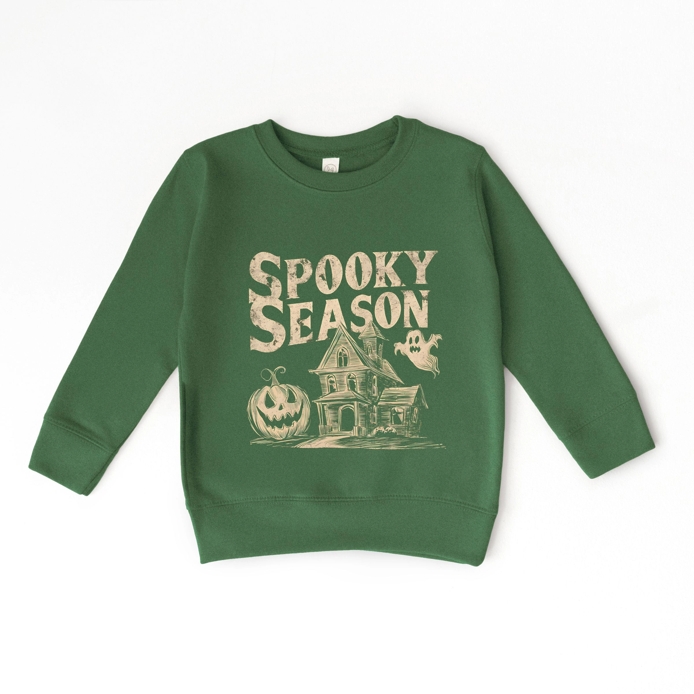 The Juniper Shop - Toddler Graphic Sweatshirt Spooky Season Haunted House
