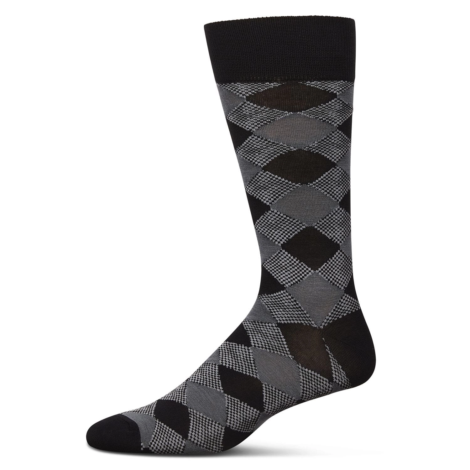 MeMoi Men's Argyle Bamboo Dress Crew Socks