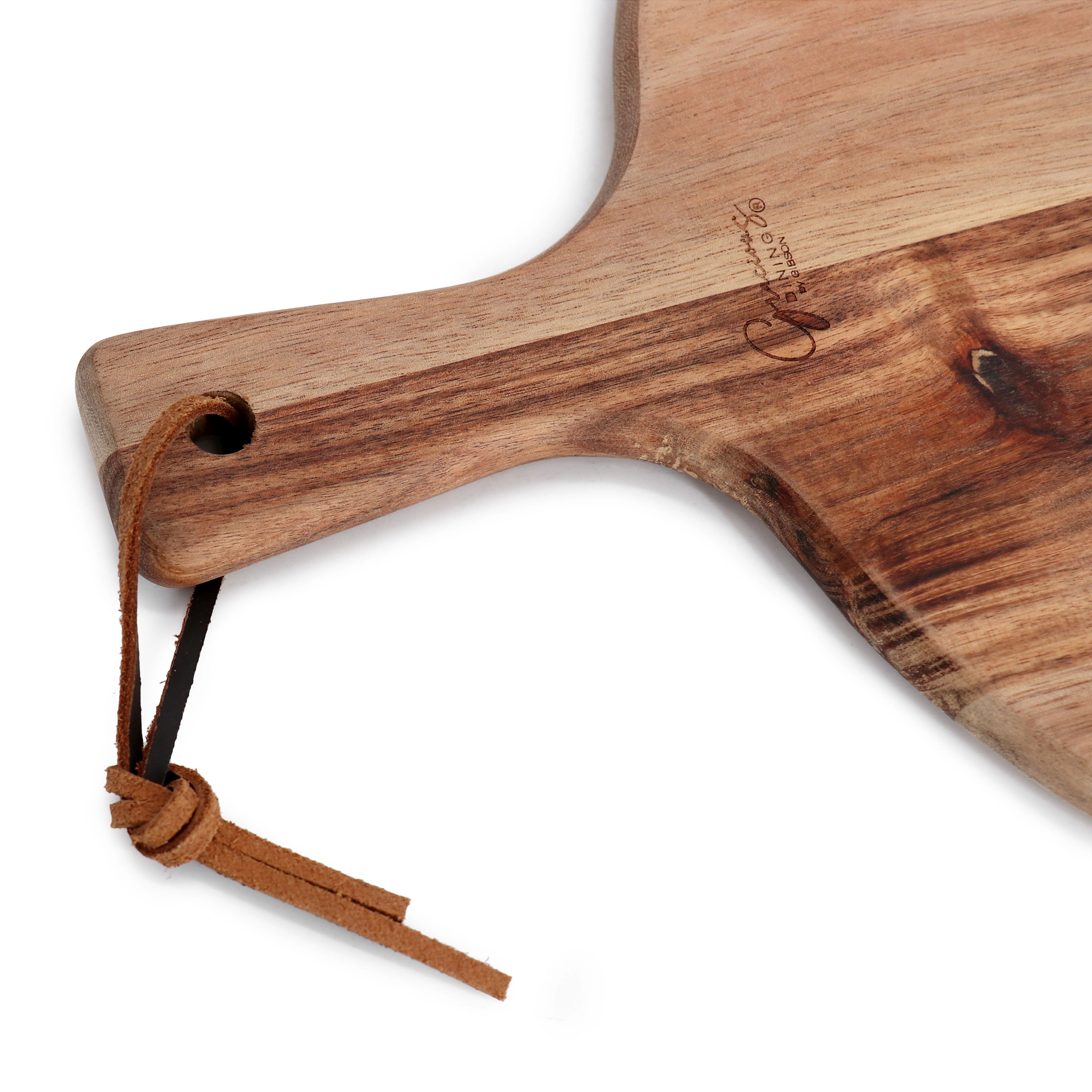 Gibson Elite 3 Piece Acacia Wood Charcuterie Serving Board and Cheese Knife Set in Brown