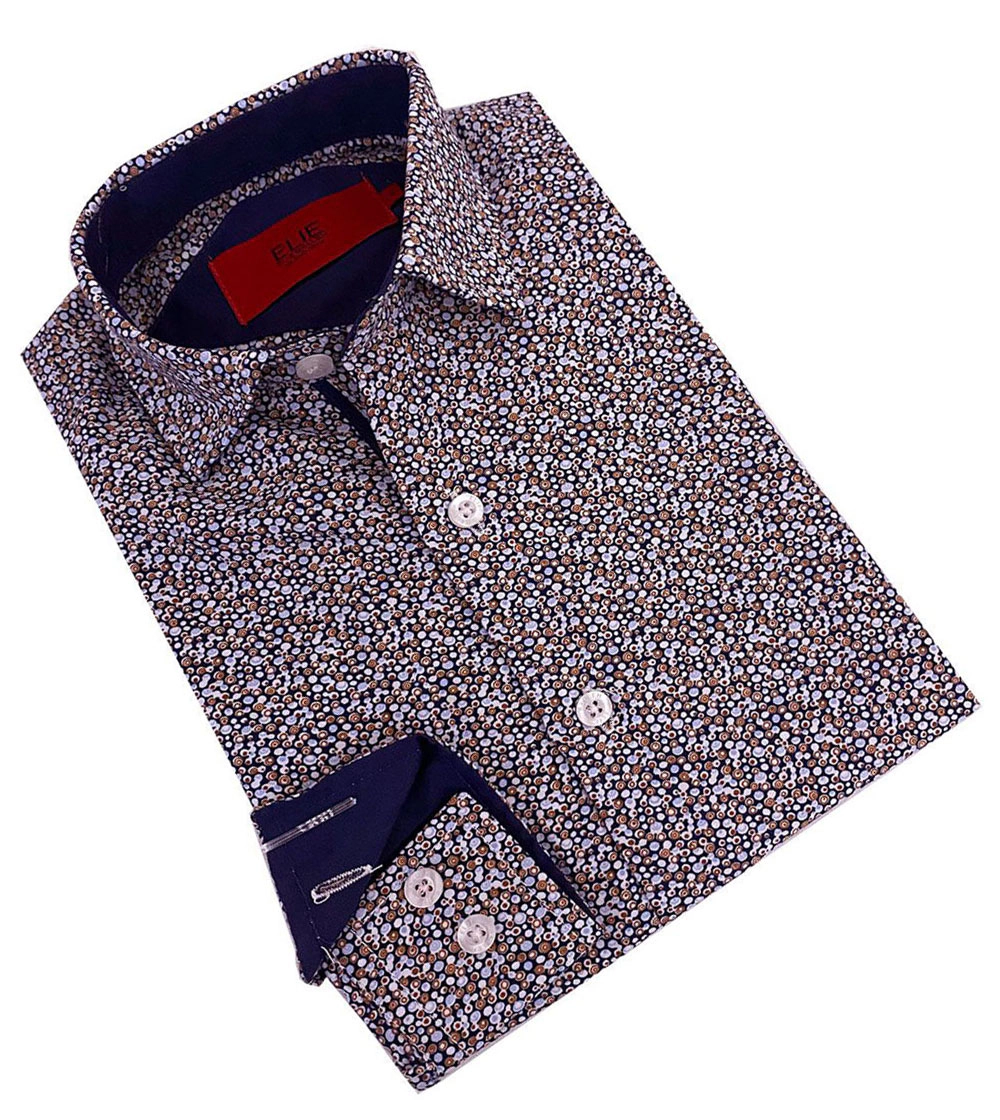 Elie Balleh Boys Slim Fit Printed Short Sleeve Shirt