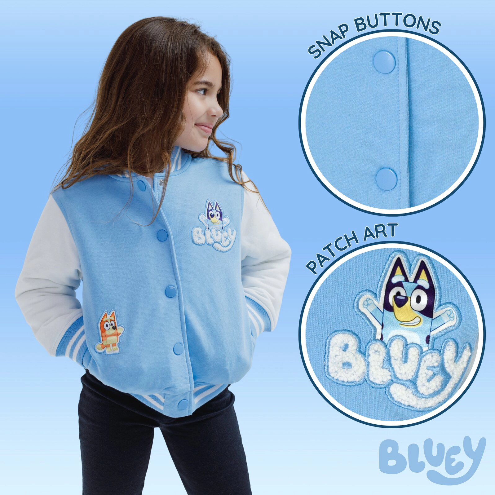 Bluey Girls' Varsity Bomber Jacket