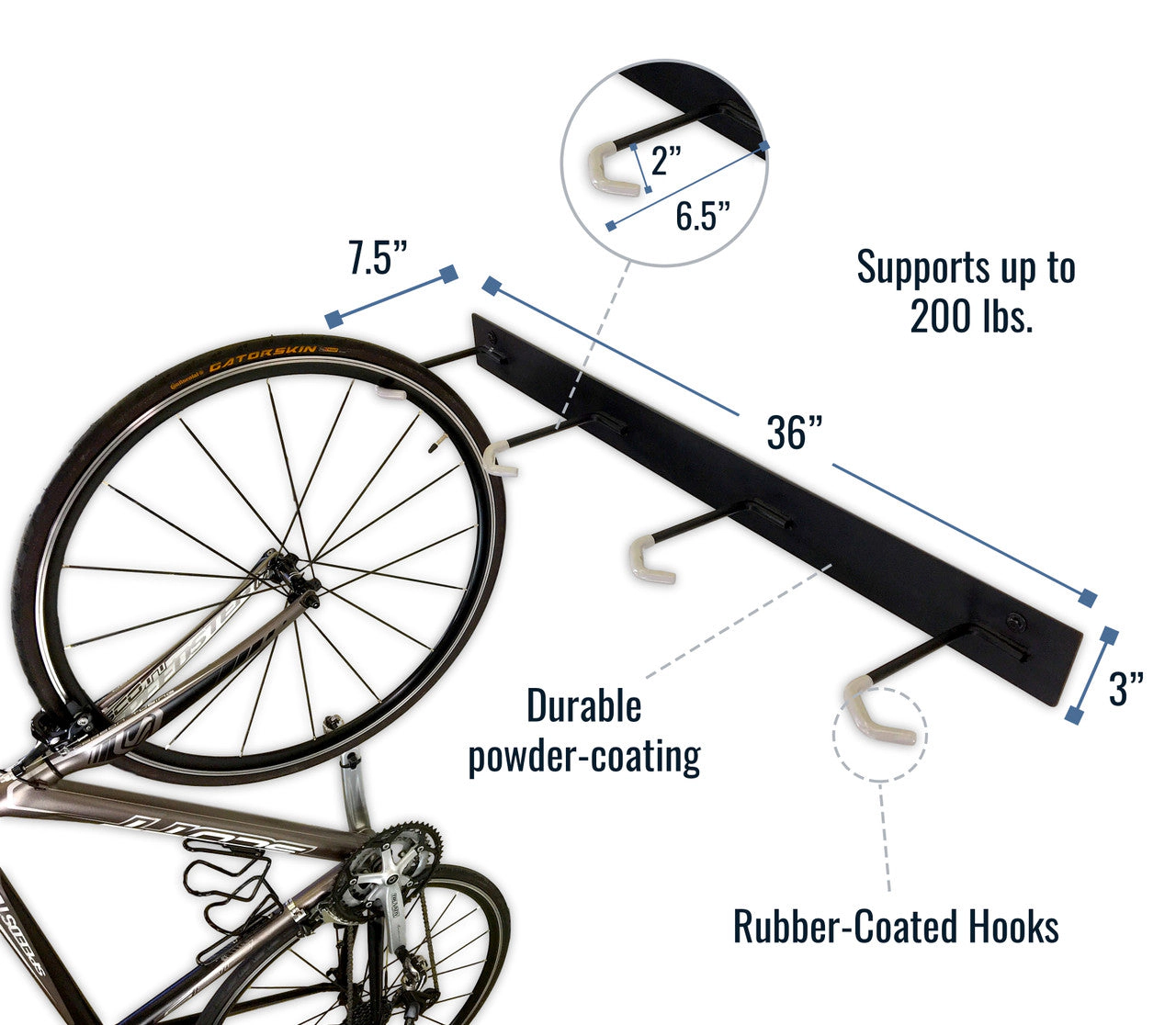 StoreYour Blackstone Bike Storage Rack, Holds 4 Bikes