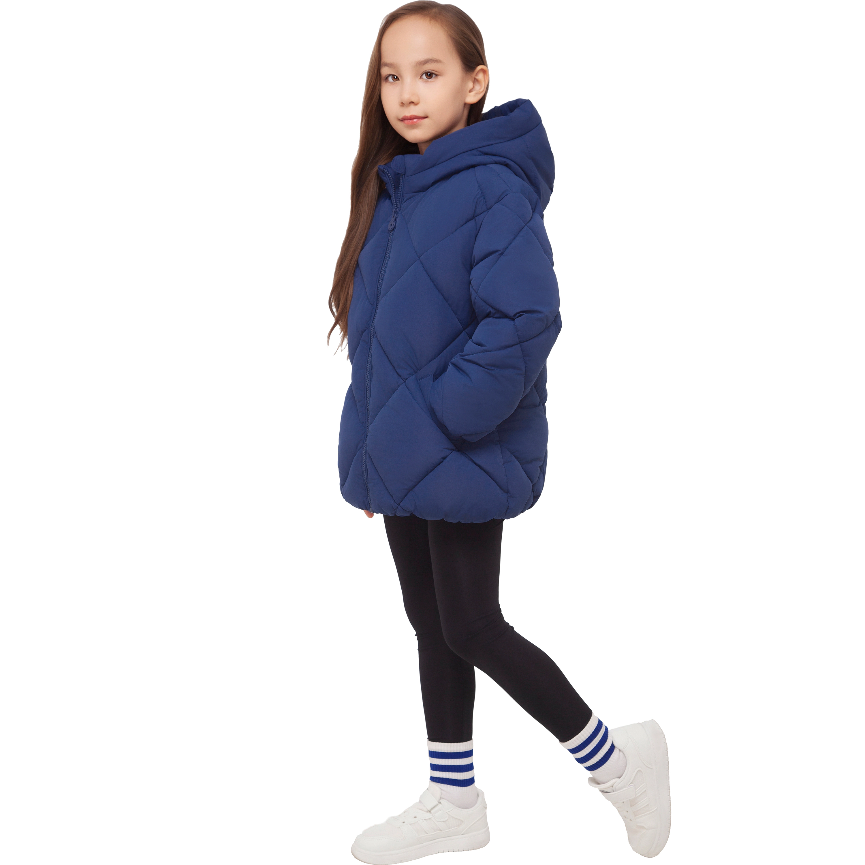 Rokka&Rolla Little & Big Kid Girls Charlotte Diamond Quilted Hooded Puffer Jacket