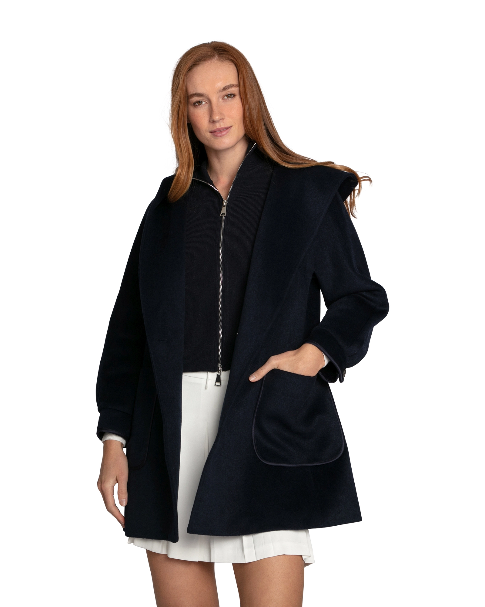 Belle & Bloom Womens Next To You Hooded Wool Blend Coat