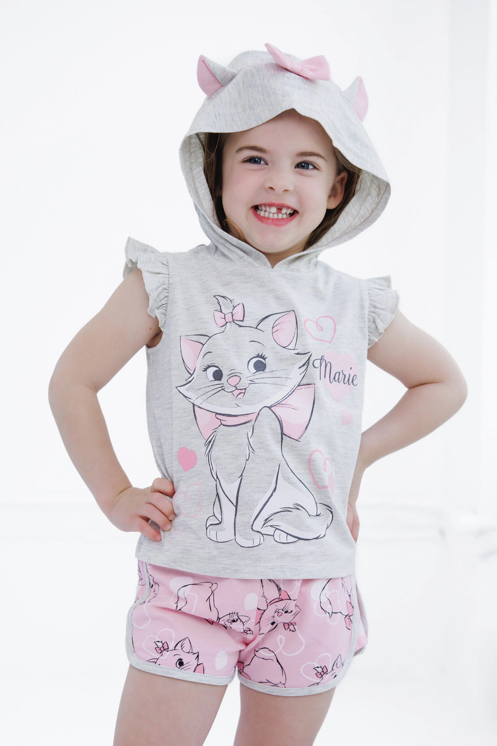 Disney Girls' Cosplay 2-Piece Hooded Tank and Shorts Set