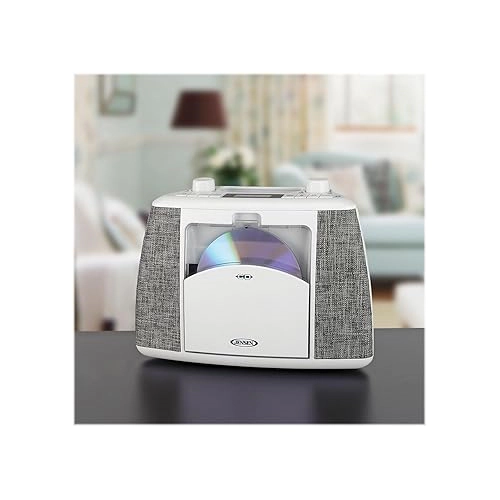 Jensen Portable Bluetooth CD Stereo System with AM/FM Radio CD-565