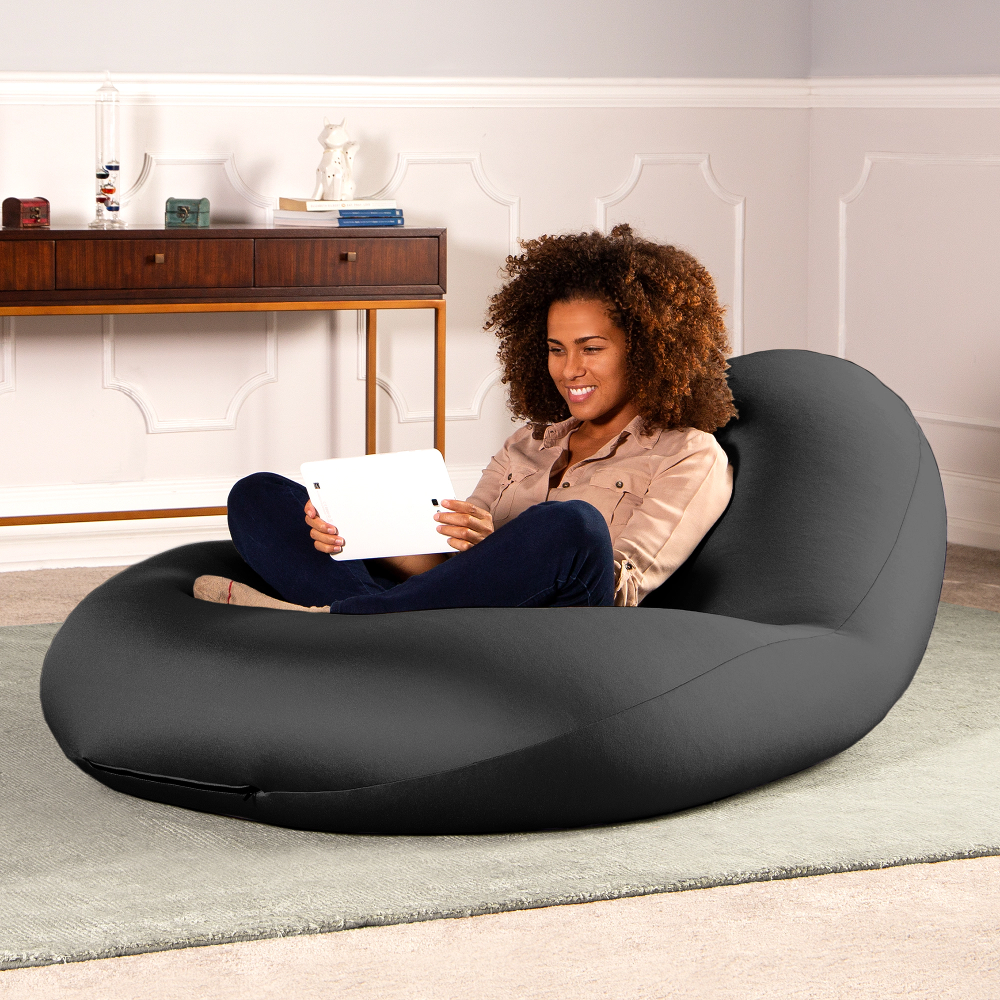 Jaxx Nimbus Therapeutic Sensory Bean Bag Chair – Cloud-Like Adjustable Body Pod Design for Ergonomic Relief and Comfort