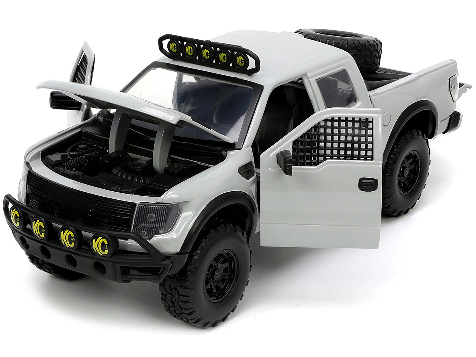 Jada 2011 Ford F-150 SVT Raptor Pickup Truck Light Gray with Extra Wheels "Just Trucks" Series 1/24 Diecast