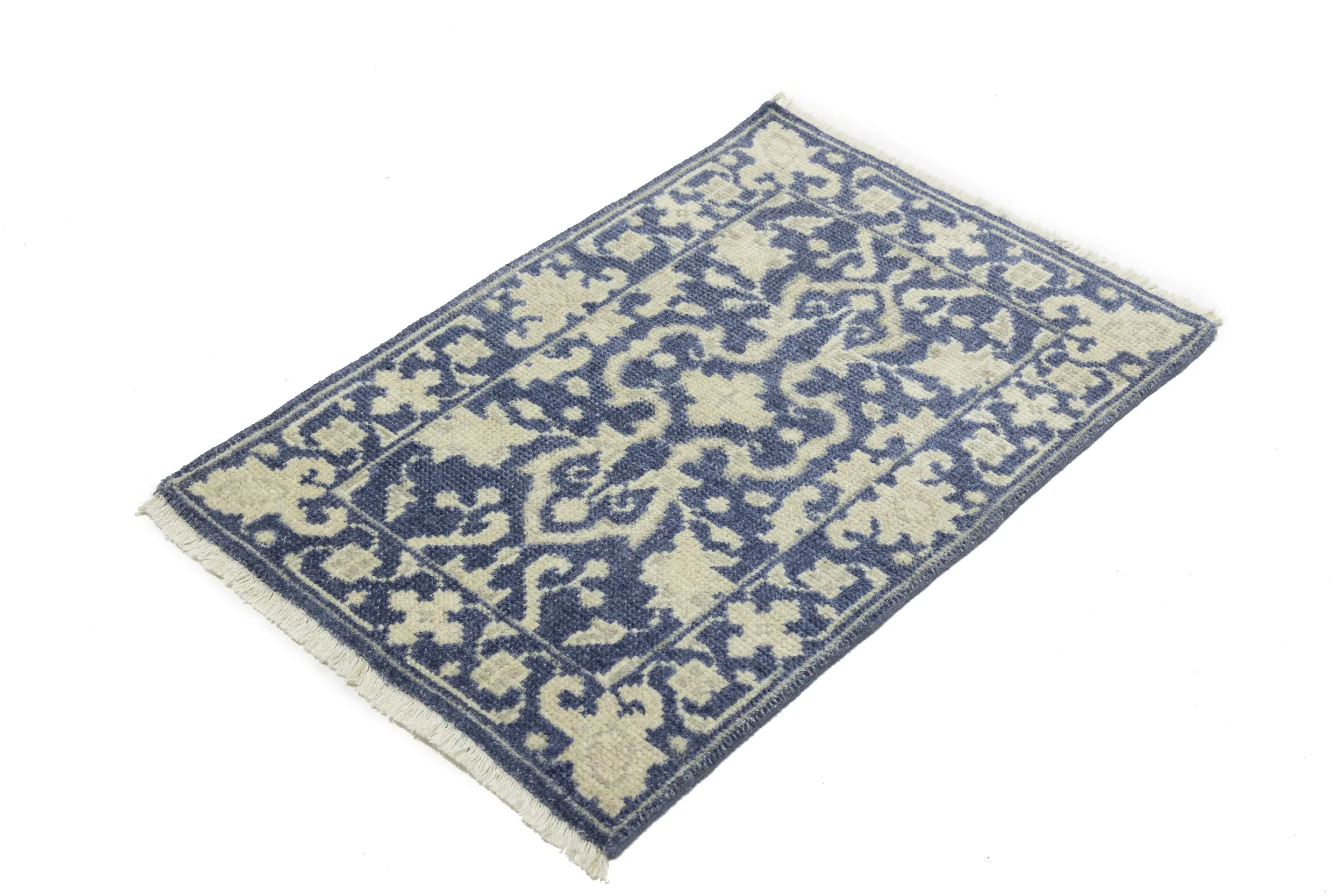 Magic Rugs Muted Slate Blue Floral 2X3 Transitional Oriental Rug